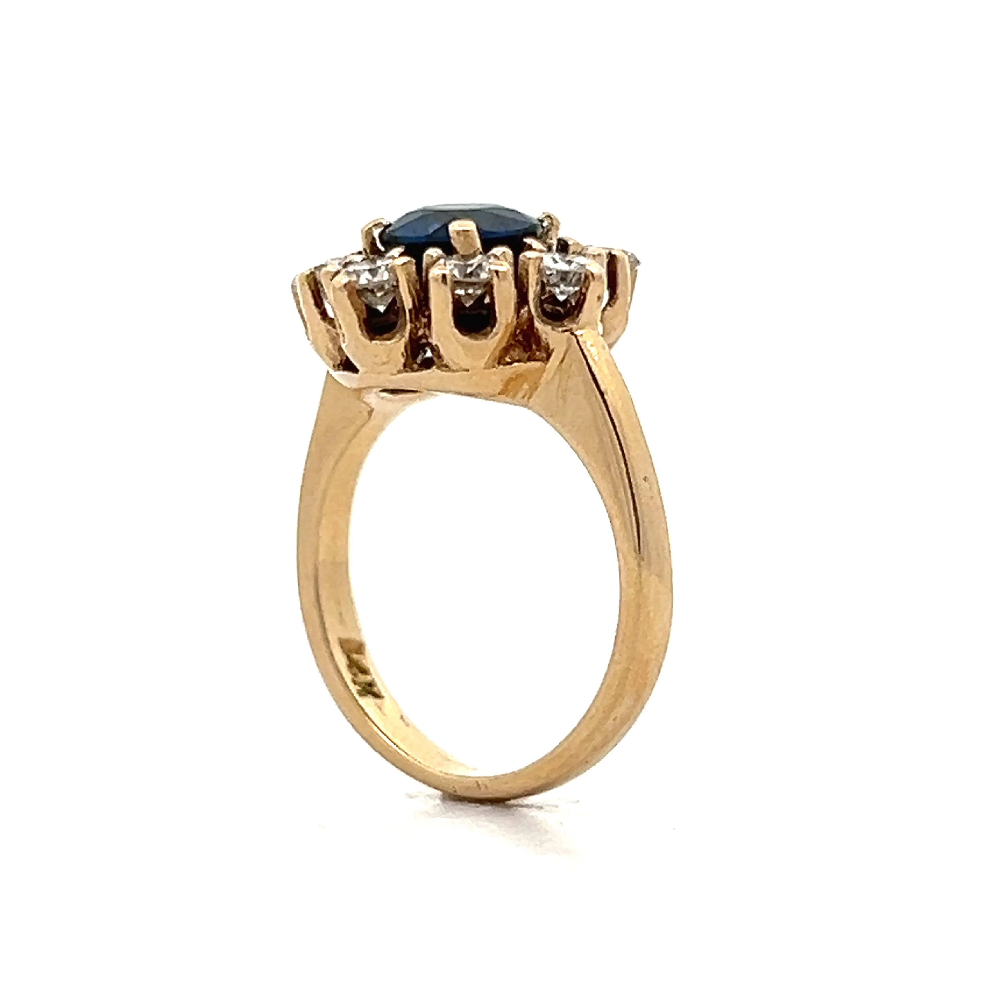 .88 Sapphire & Diamond Cocktail Ring in 14k - Image 5