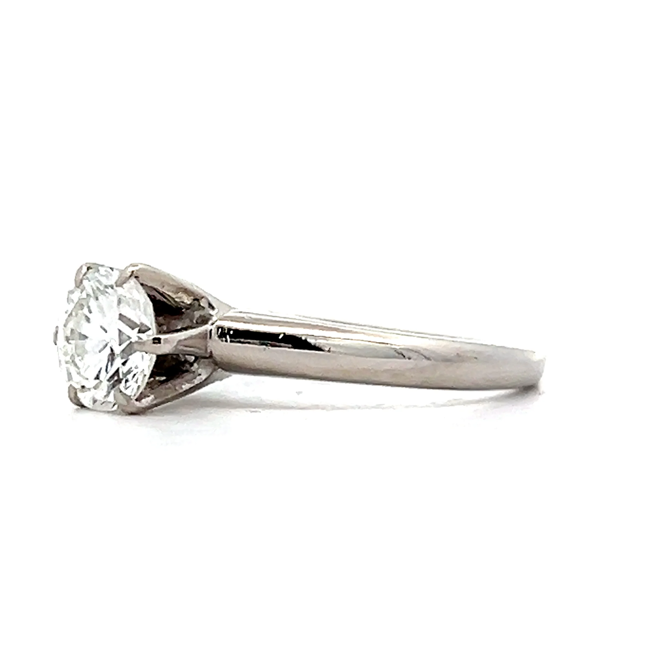 .89 Vintage Transitional Diamond Engagement Ring in Platinum - Image 2