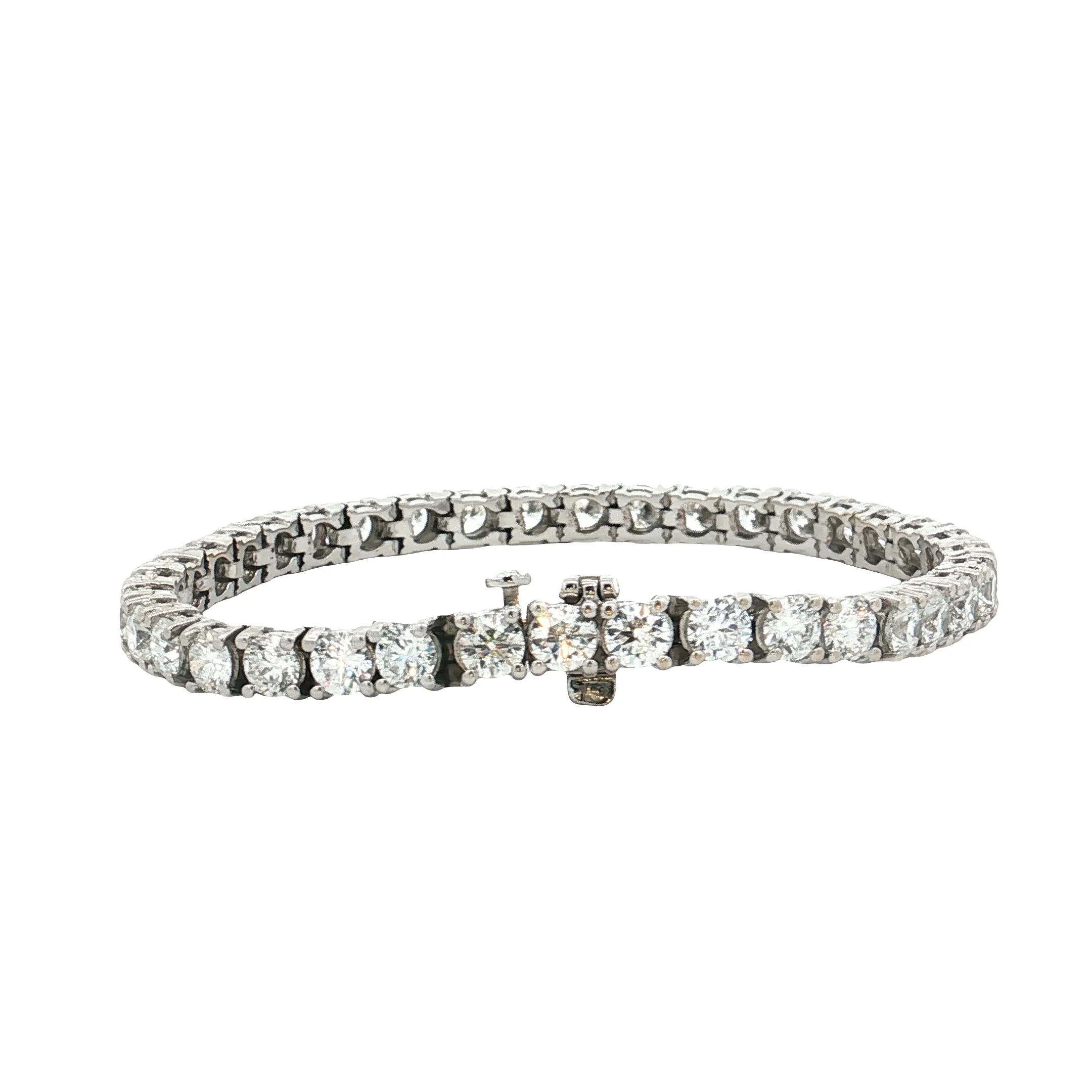 9.01 RBC Diamond Tennis Bracelet 18k White Gold - Image 4