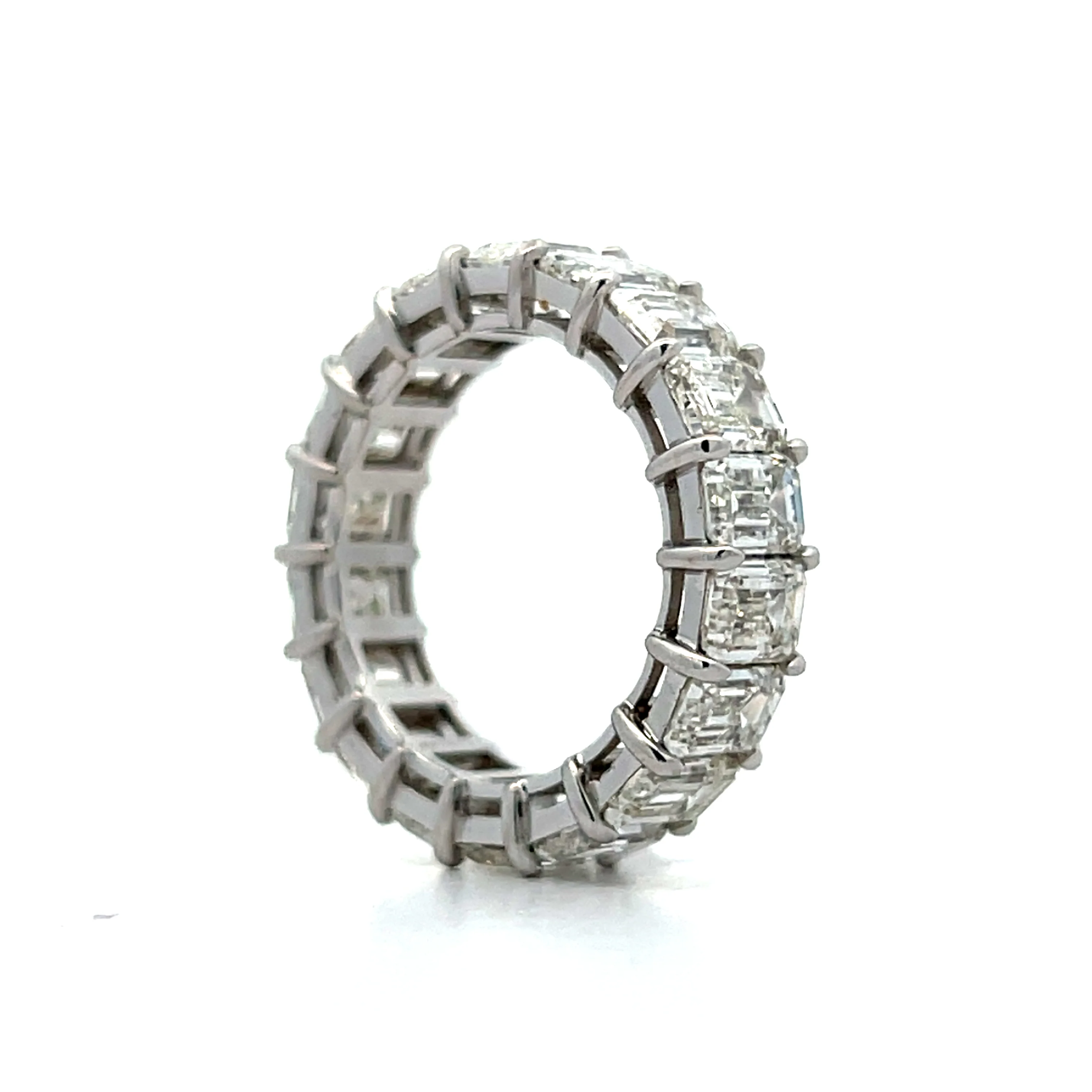 9.03 Emerald Cut Diamond Eternity Band in 18k - Image 6