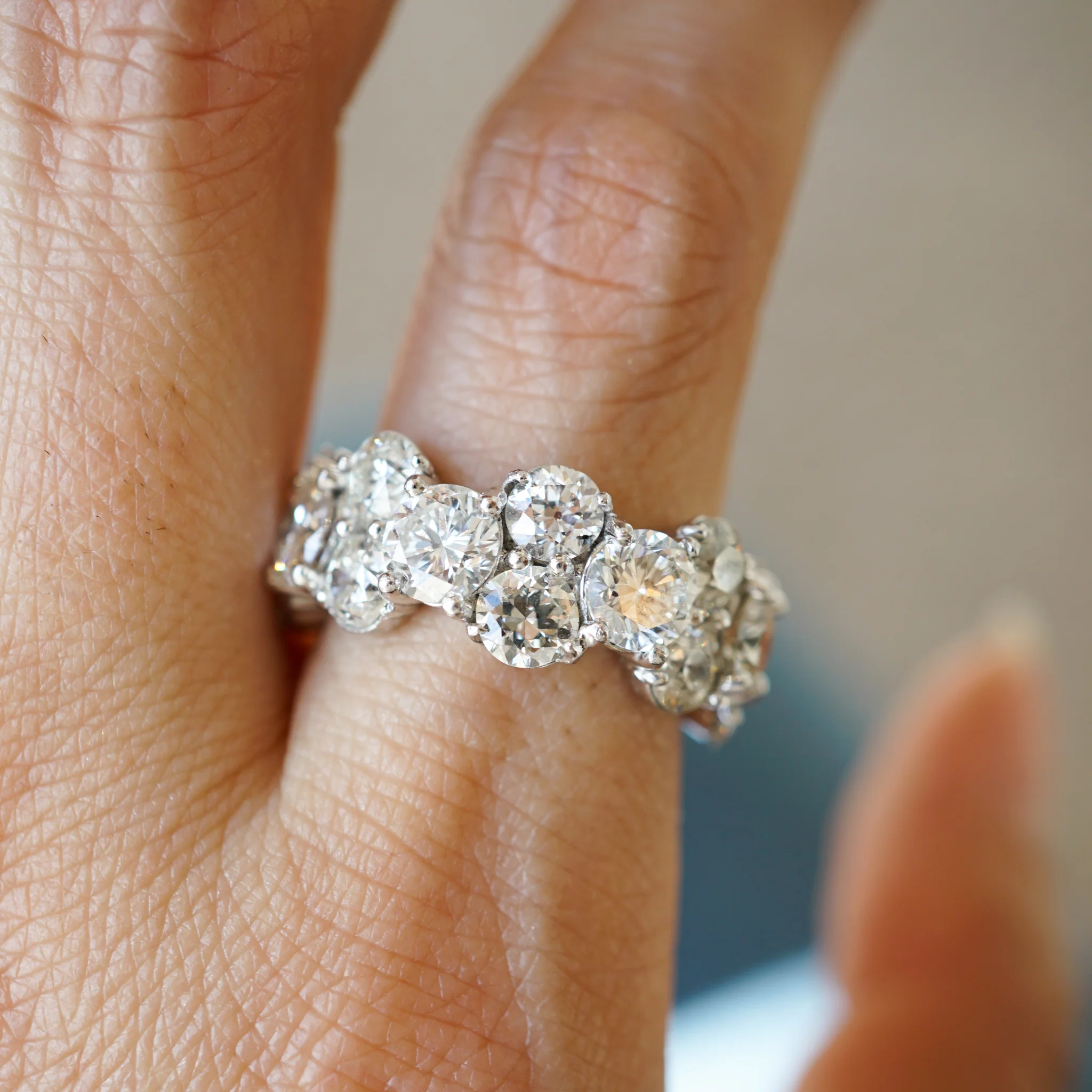 9.92 Round Brilliant Cut Diamond Eternity Ring in Platinum - Image 4