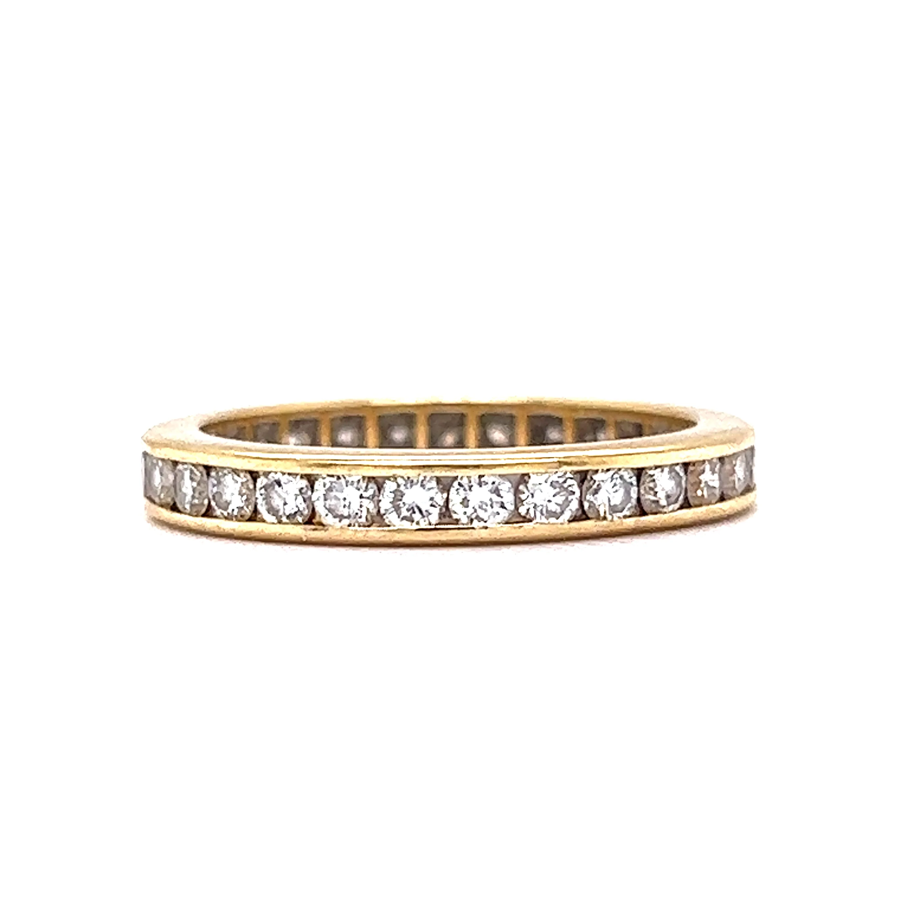 .90 Channel Set Diamond Eternity Band in 18k Yellow Gold - Image 2