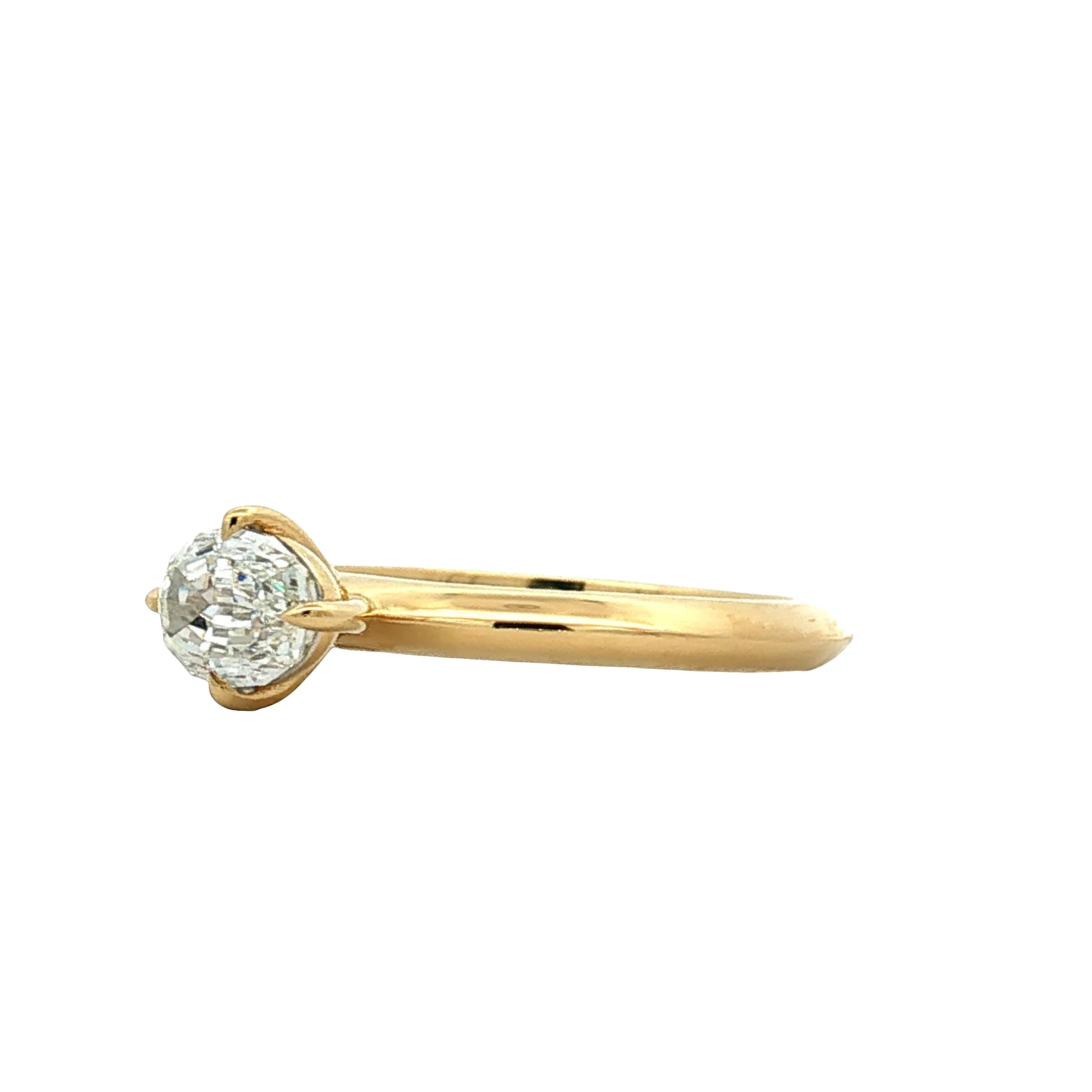 .90 GIA Oval Step Cut Diamond Engagement Ring 18k - Image 2
