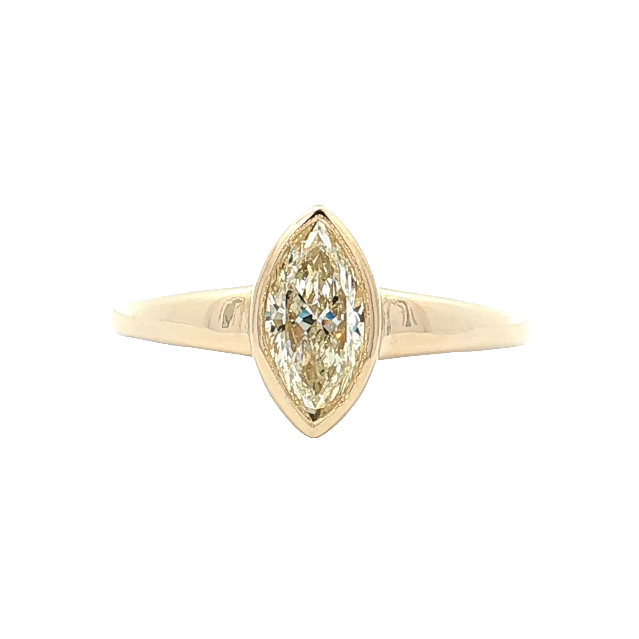.90 Marquise Solitaire Diamond Engagement Ring 14k