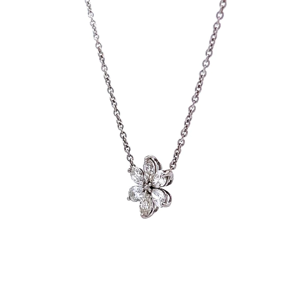 .90 Pear Diamond Pendant Necklace in 14k White Gold - Image 2