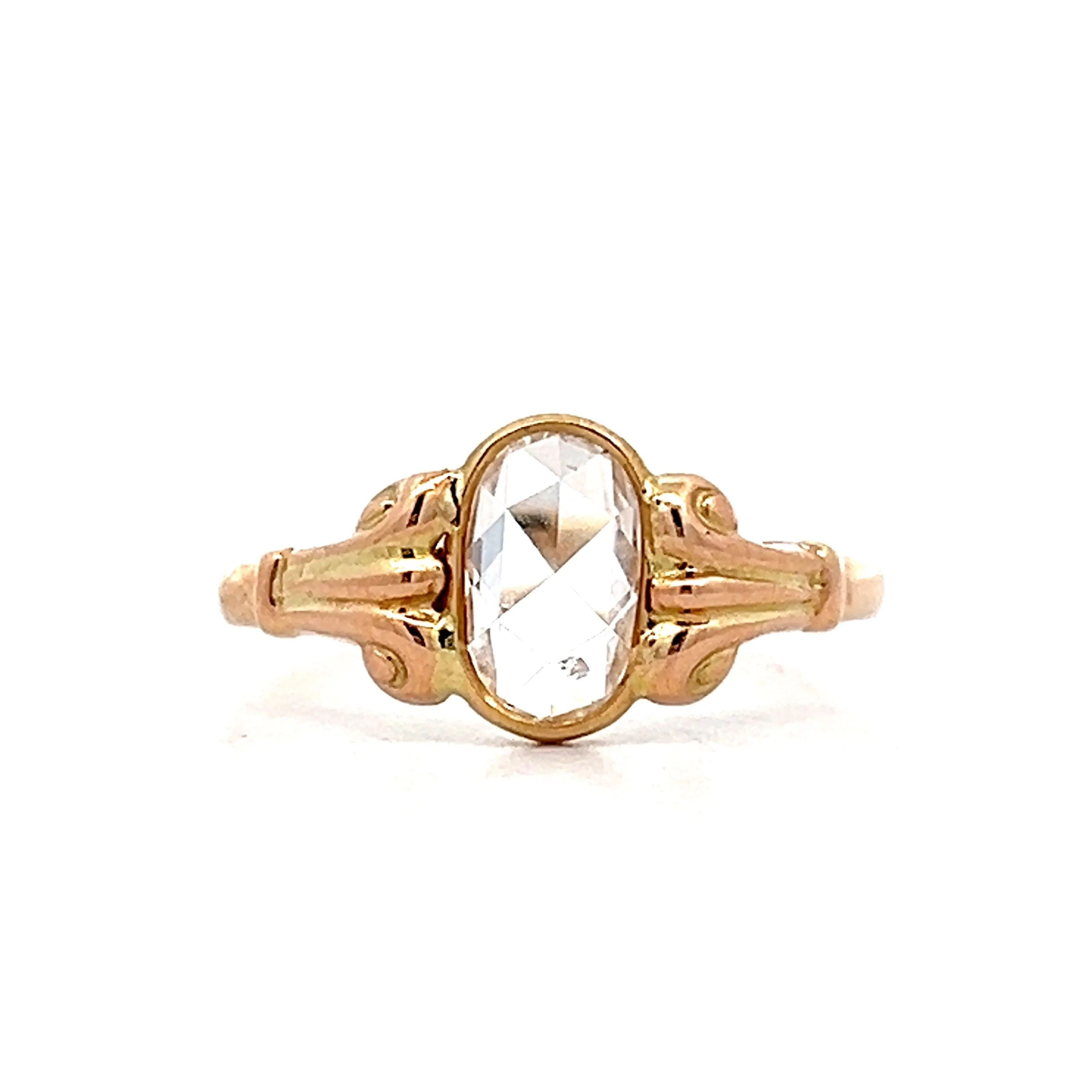 .91 Antique Victorian Rose Cut Diamond Ring in 9k Gold