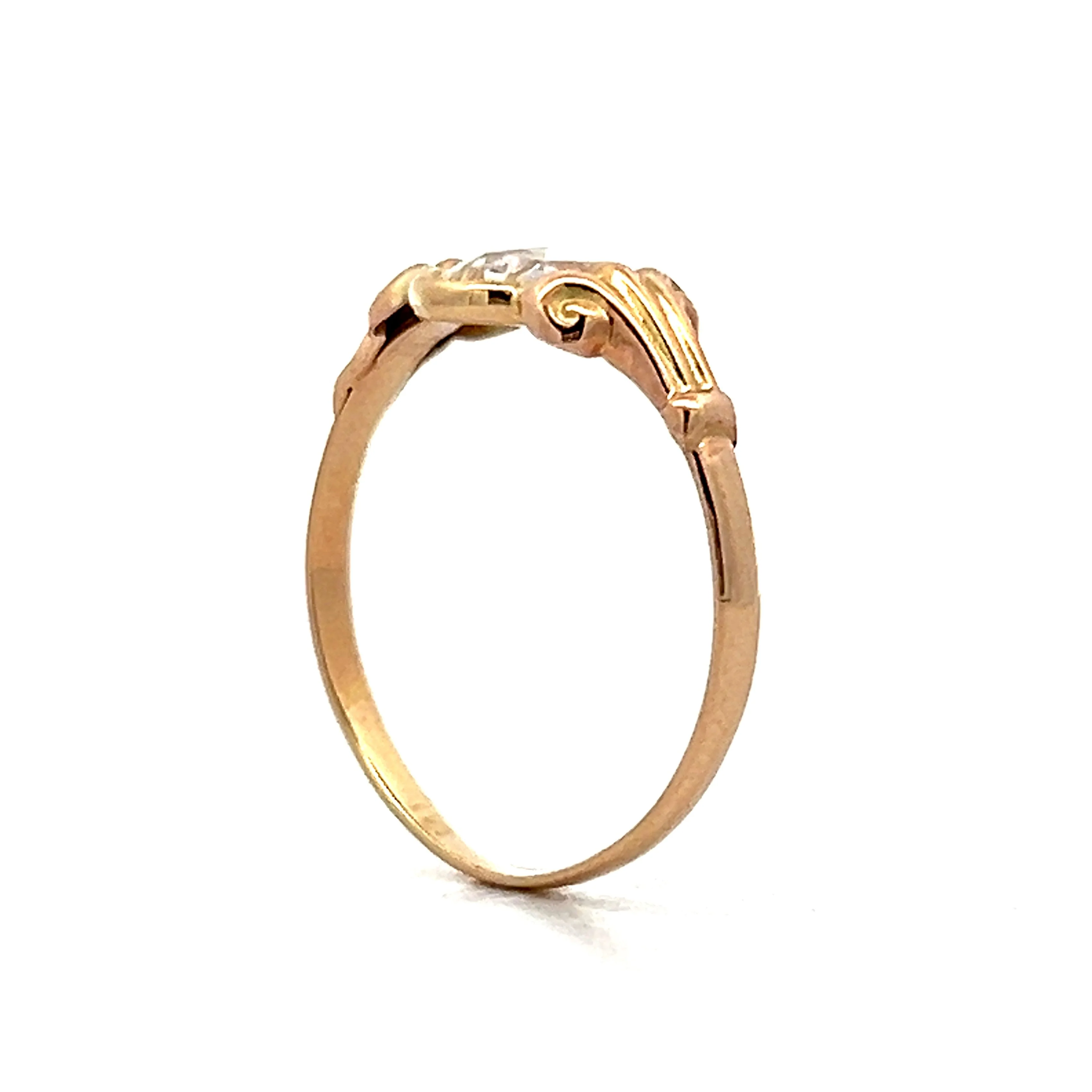 .91 Antique Victorian Rose Cut Diamond Ring in 9k Gold - Image 5