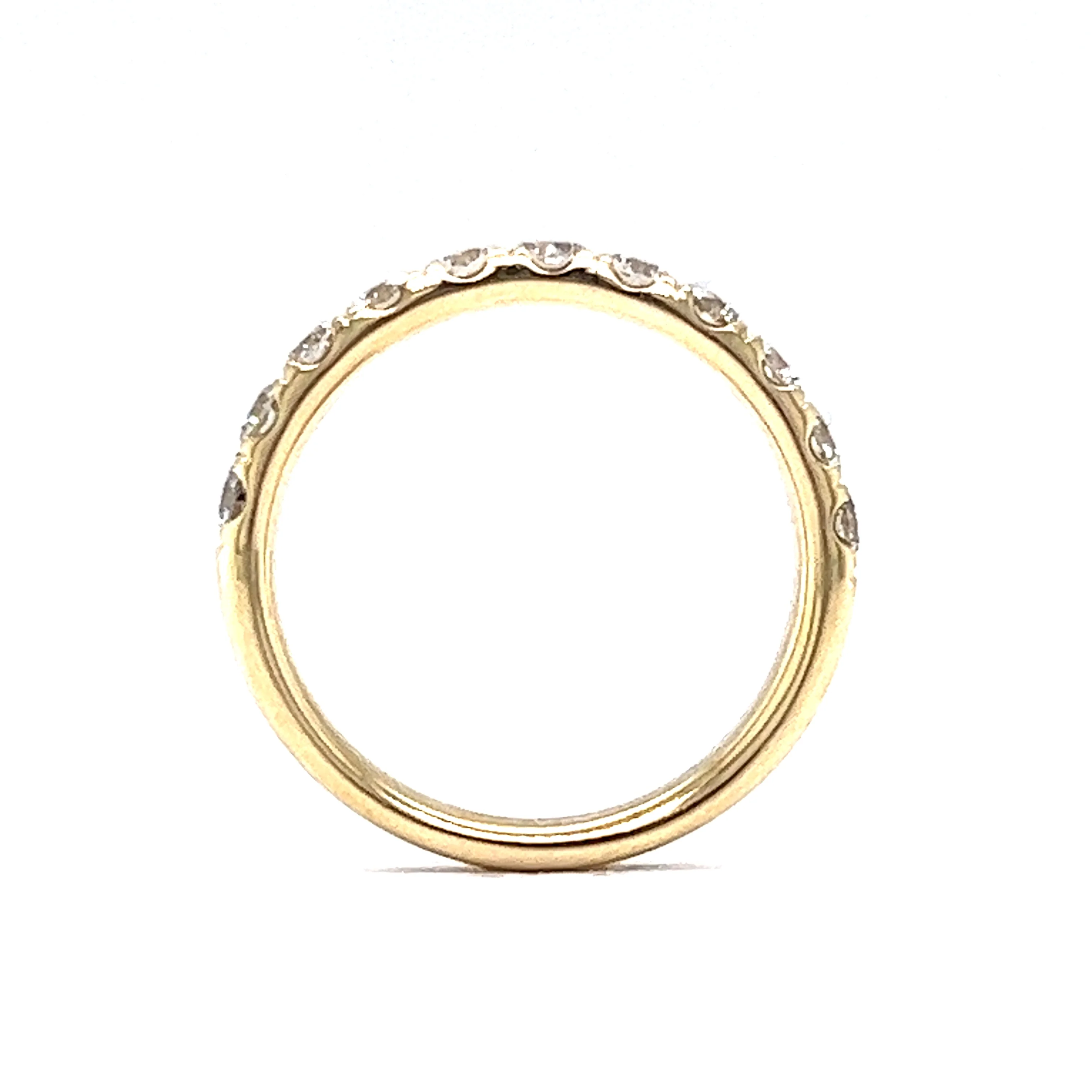 .91 Diamond Wedding Band in 14k Yellow Gold - Image 4