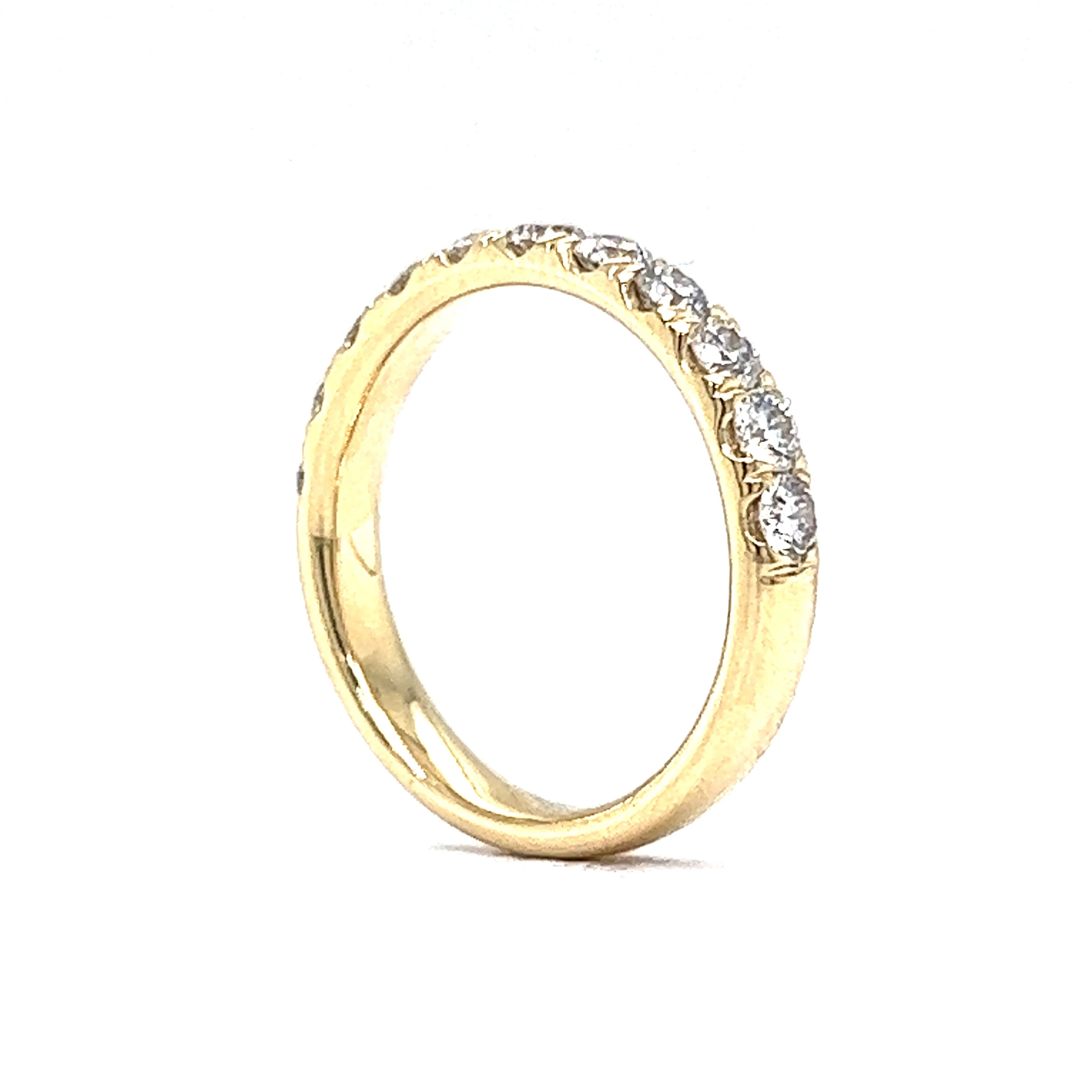 .91 Diamond Wedding Band in 14k Yellow Gold - Image 5