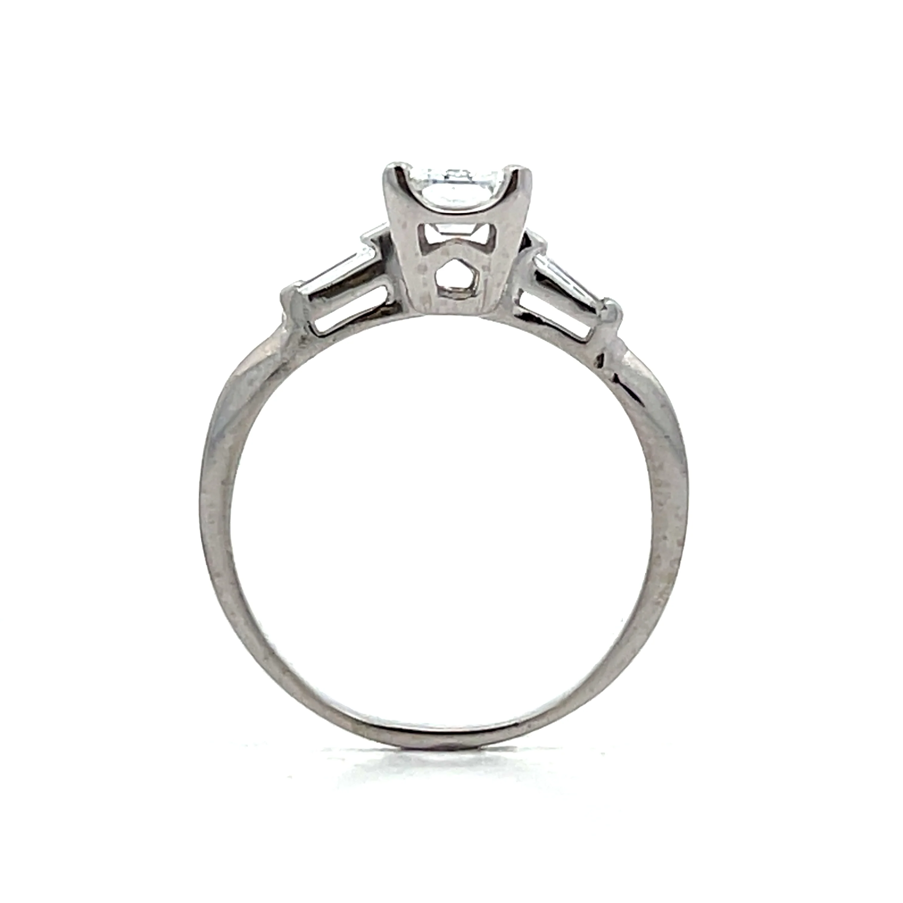 .91 Emerald Cut Diamond Engagement Ring in Platinum - Image 4