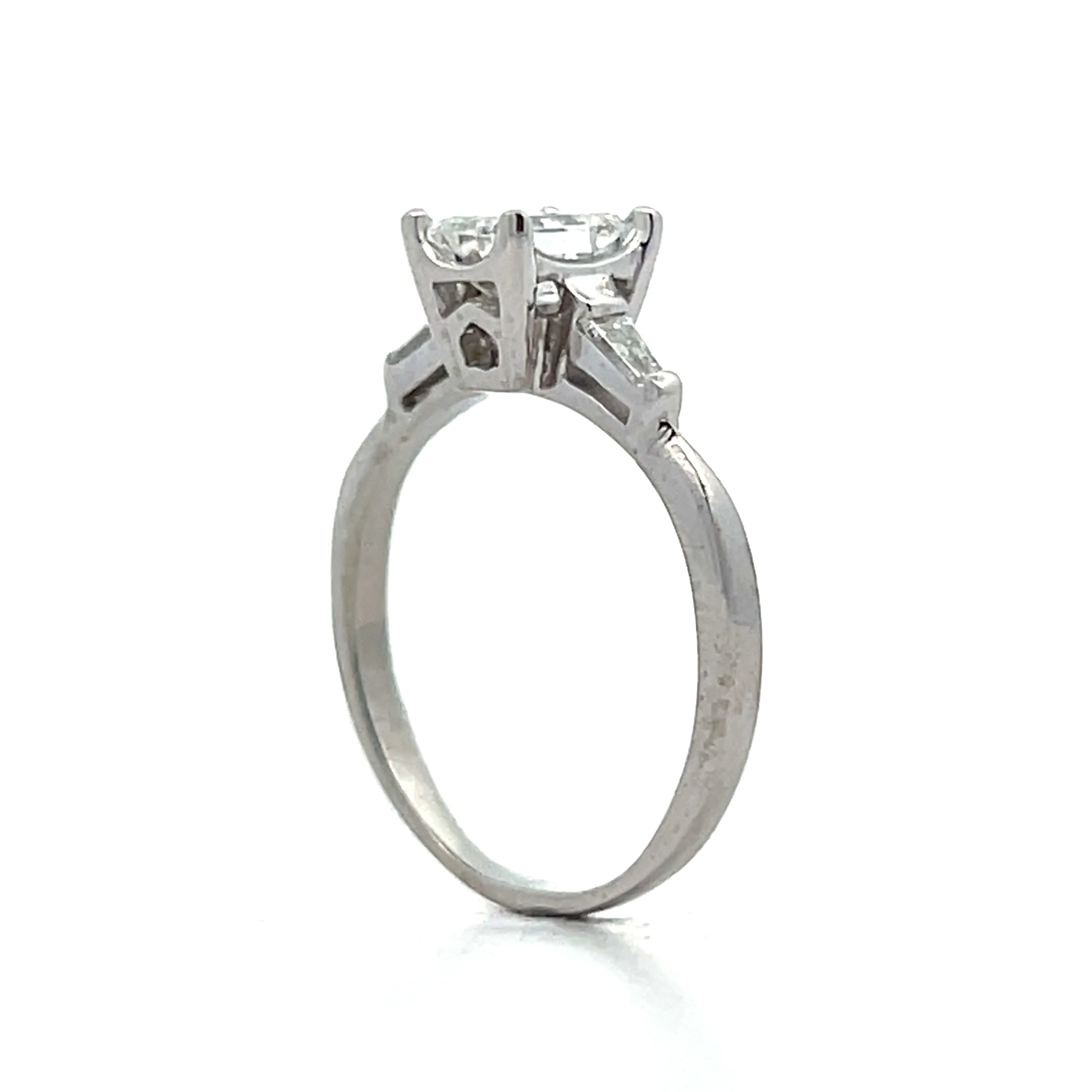 .91 Emerald Cut Diamond Engagement Ring in Platinum - Image 5
