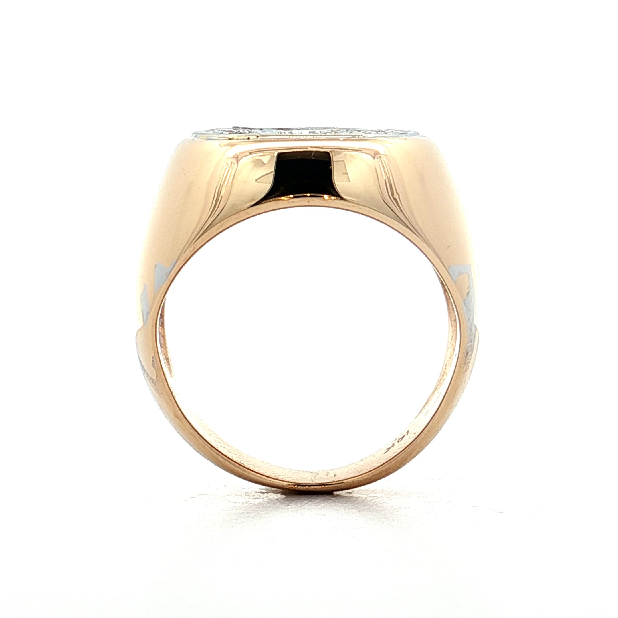 .91 Pave Diamond Cocktail Ring in 14k Yellow Gold - Image 4