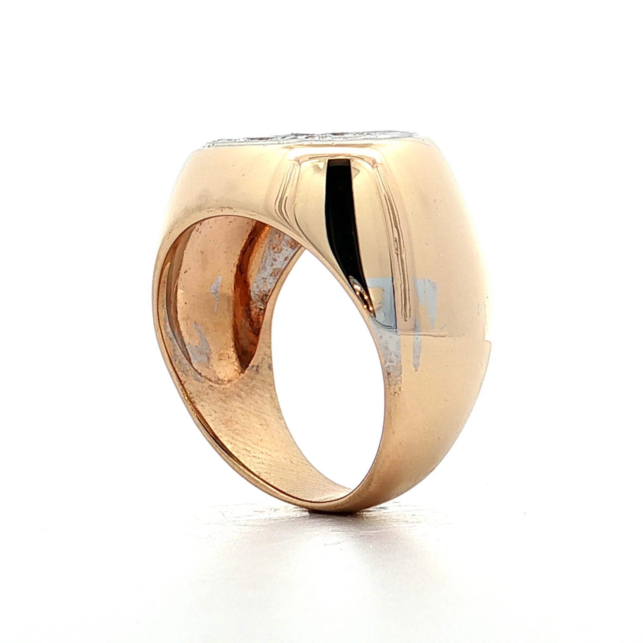 .91 Pave Diamond Cocktail Ring in 14k Yellow Gold - Image 5