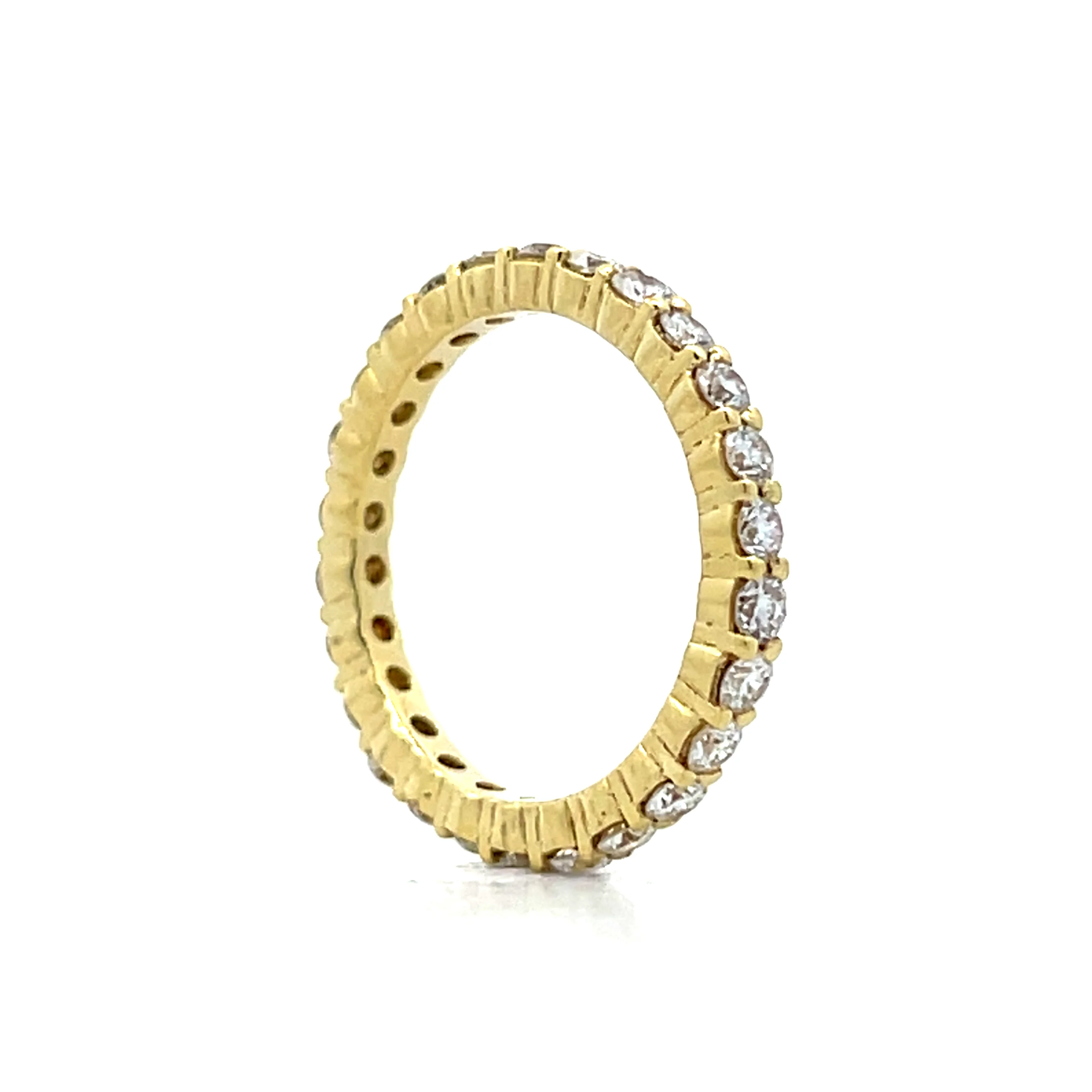 .91 Round Diamond Eternity Wedding Band in 18k - Image 6