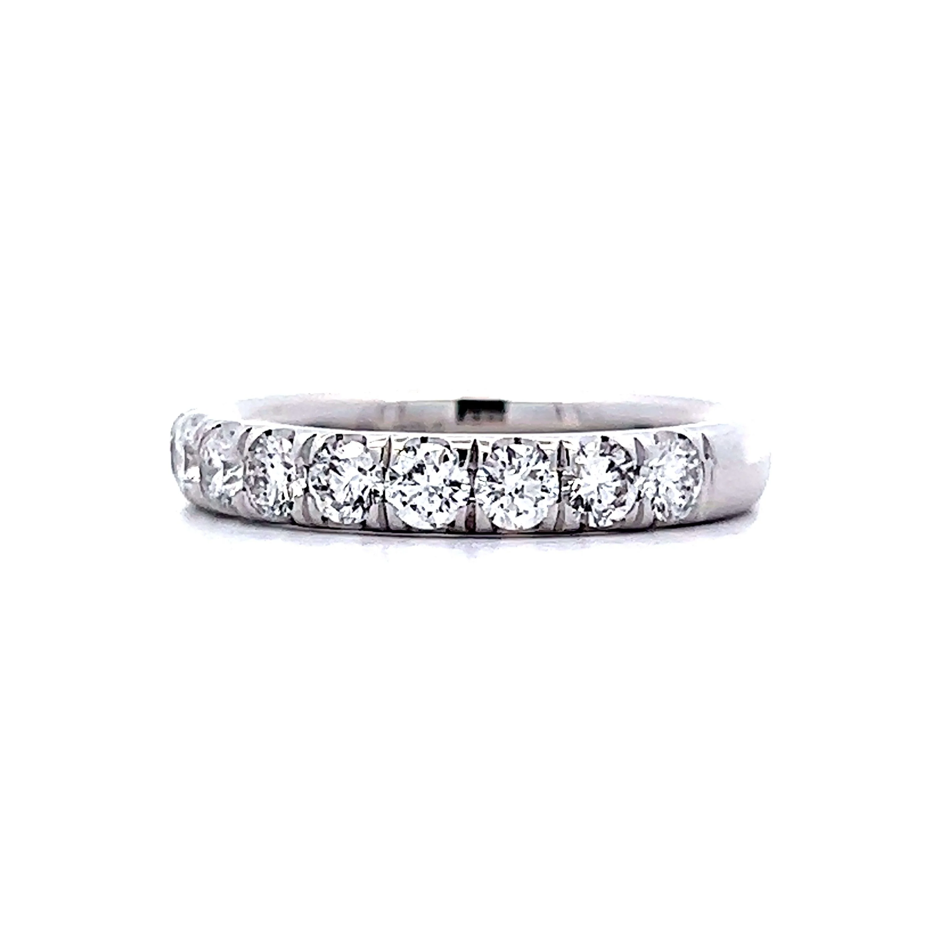 .91 Round Diamond Wedding Band in 14k White Gold - Image 2