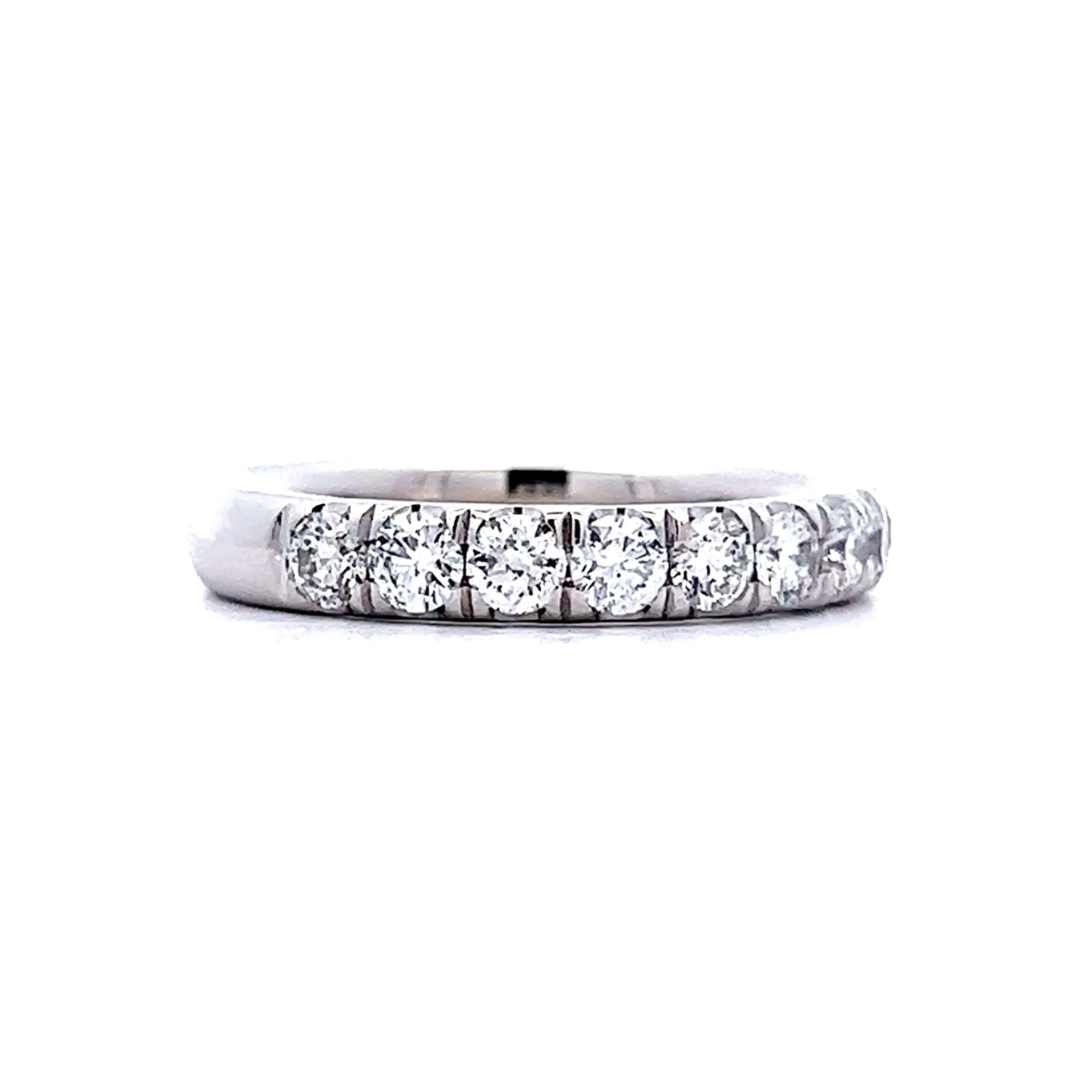 .91 Round Diamond Wedding Band in 14k White Gold - Image 3