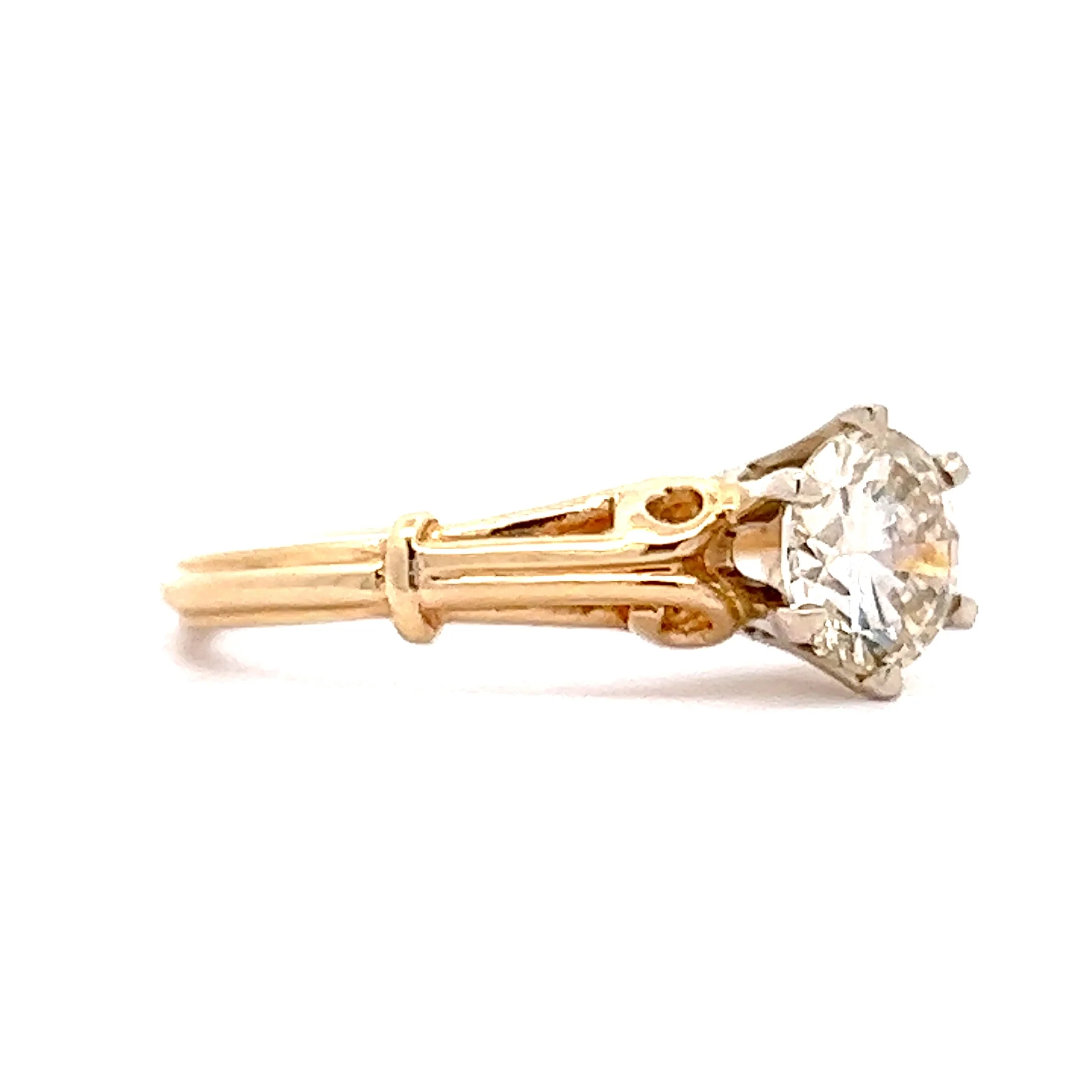 .92 Solitaire Diamond Engagement Ring in 14K Yellow Gold - Image 3