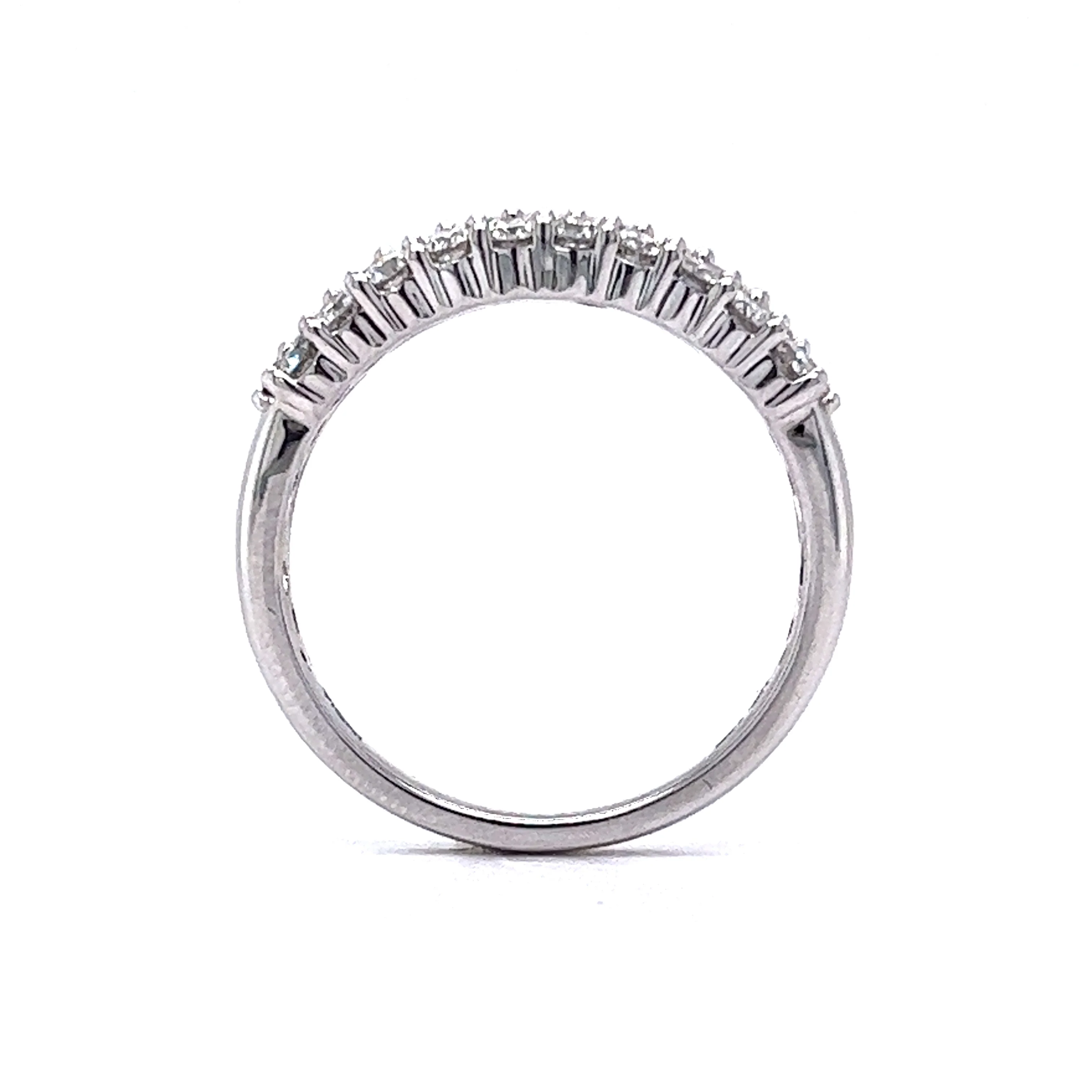 .93 Round Brilliant Diamond Pave Band in 14k White Gold - Image 4