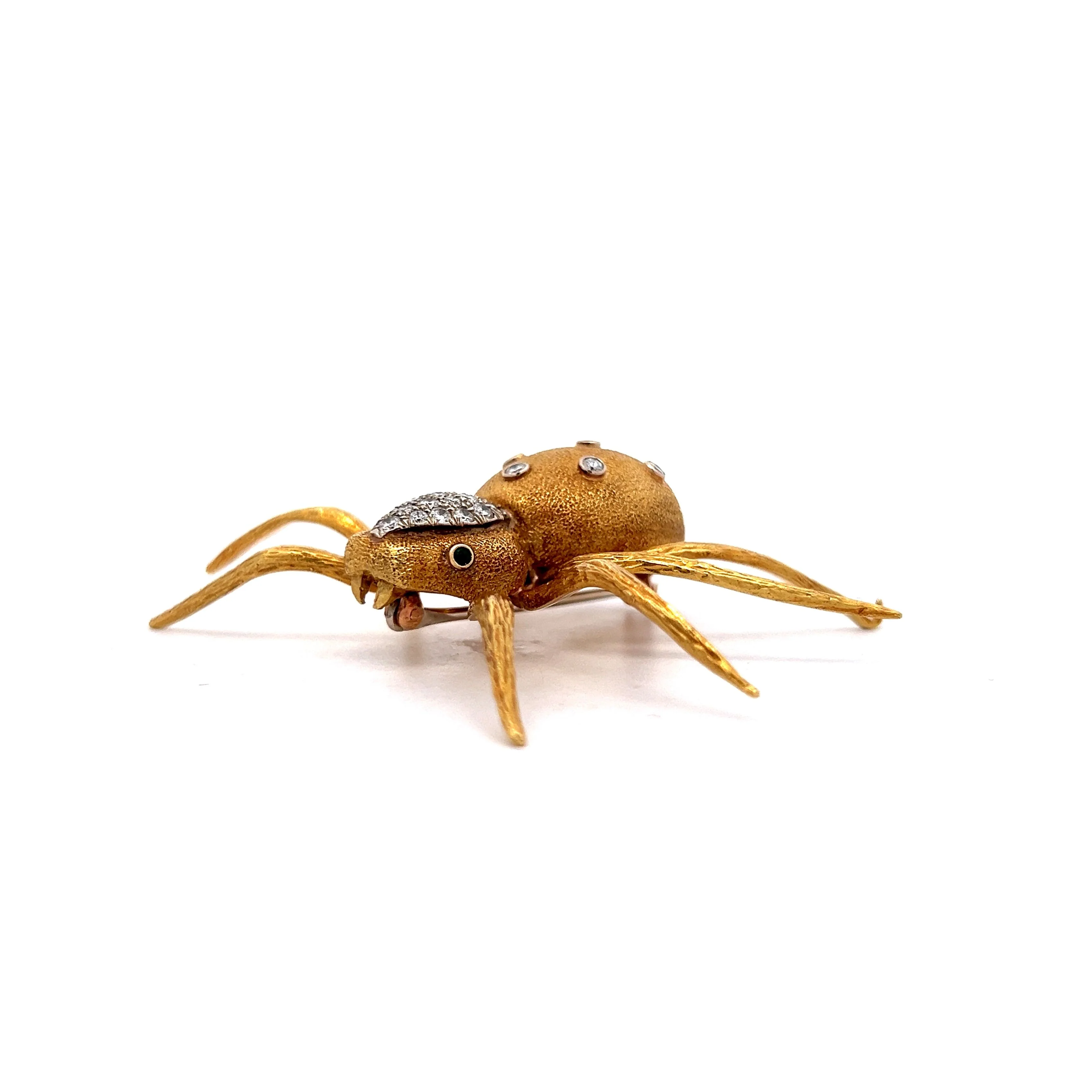 .94 Diamond Spider Brooch in 18k Yellow Gold - Image 3