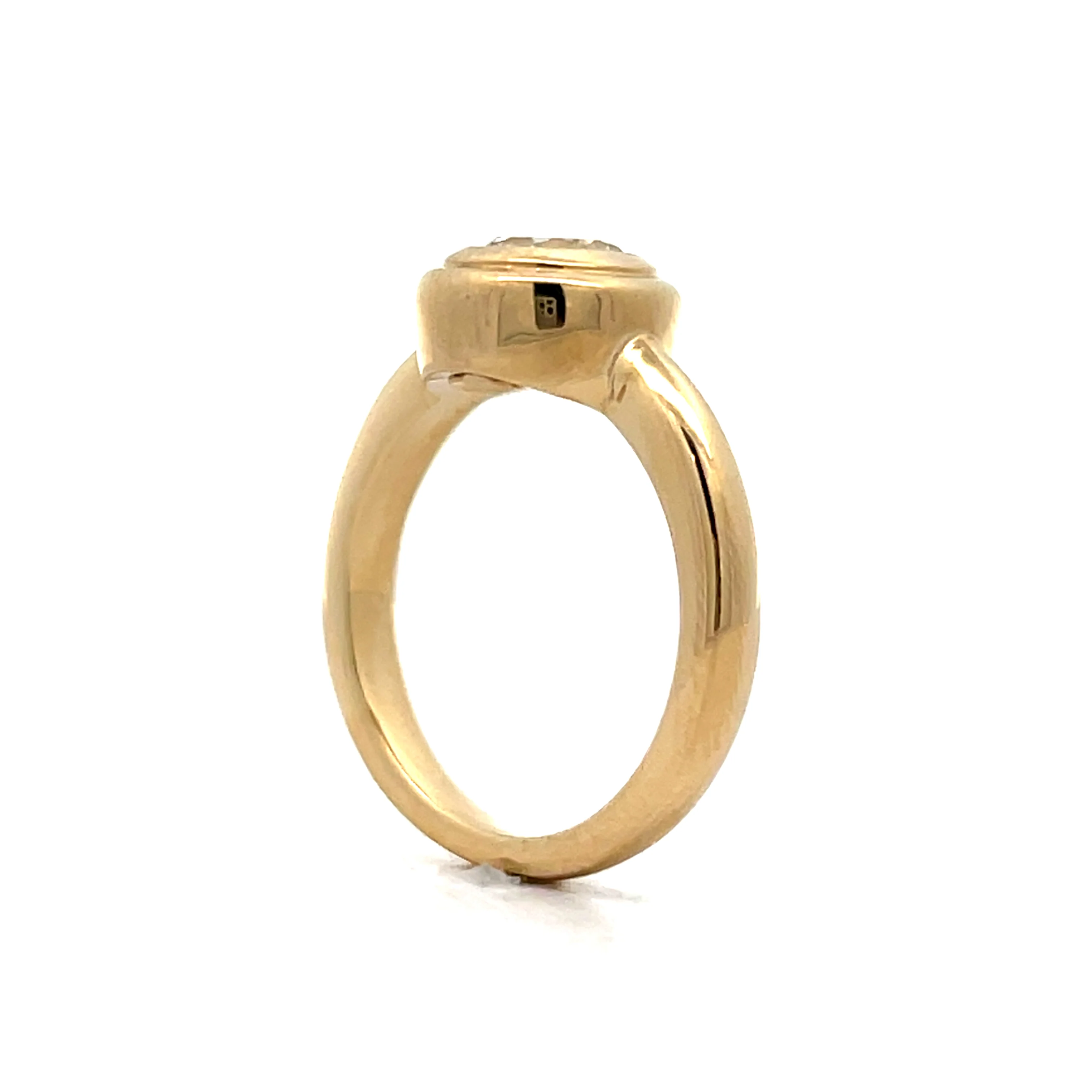 .94 Double Bezel Diamond Engagement Ring in 14k - Image 5
