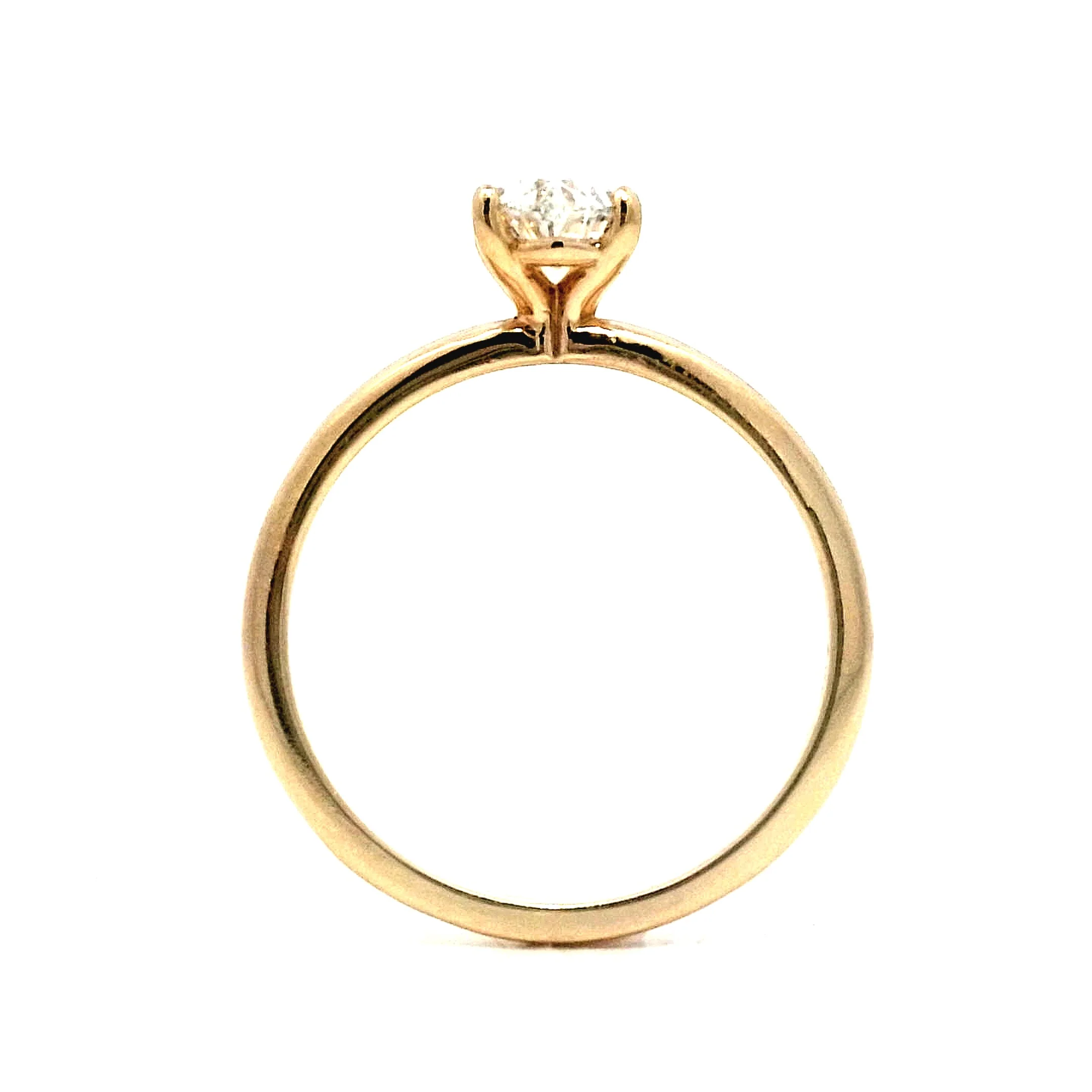 .94 Oval Diamond Solitaire Engagement Ring in 14k Yellow Gold - Image 5