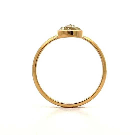 .94 Pear Rose Cut Diamond Engagement Ring in 18k - Image 4