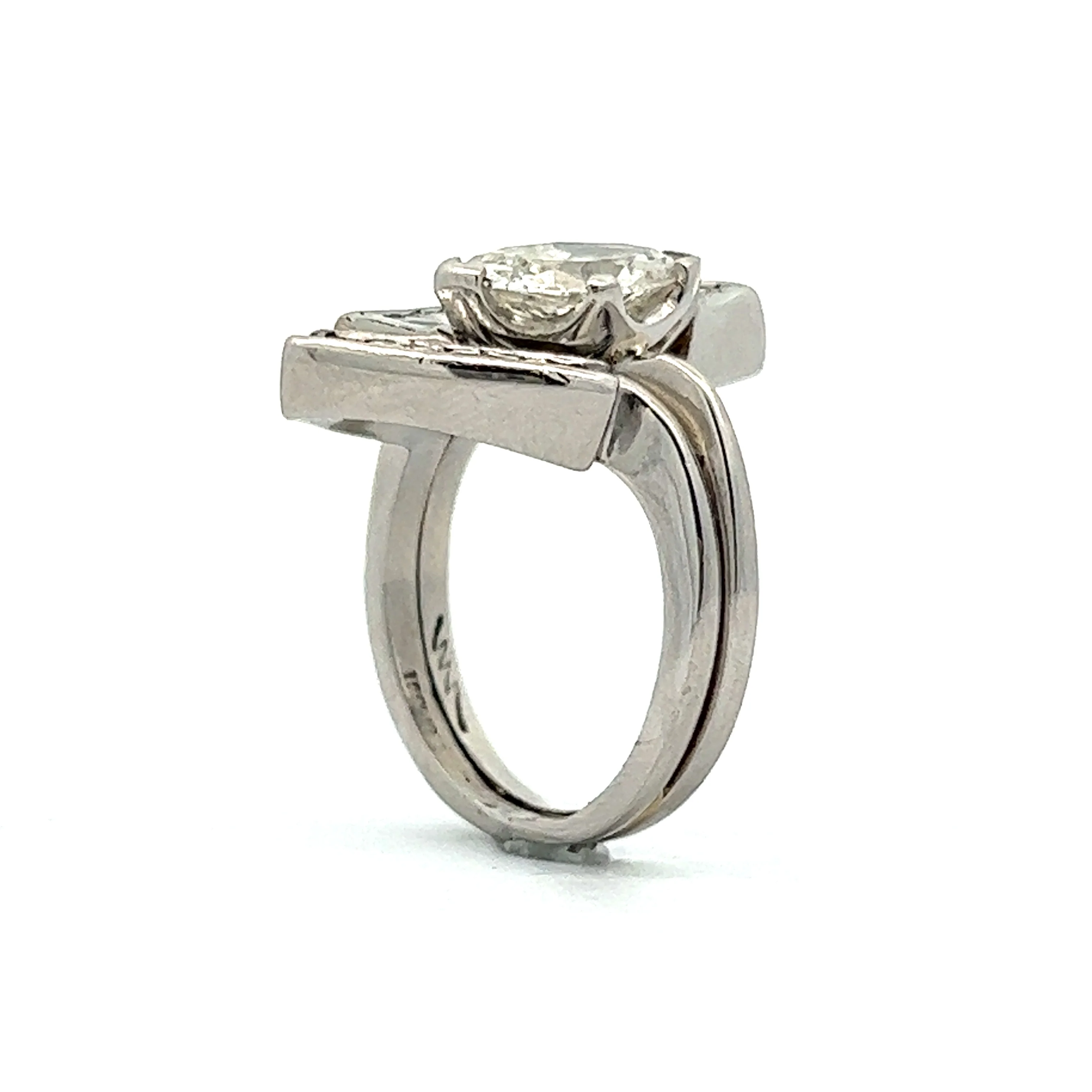 .94 Ballerina Cluster Engagement Ring in Platinum - Image 5