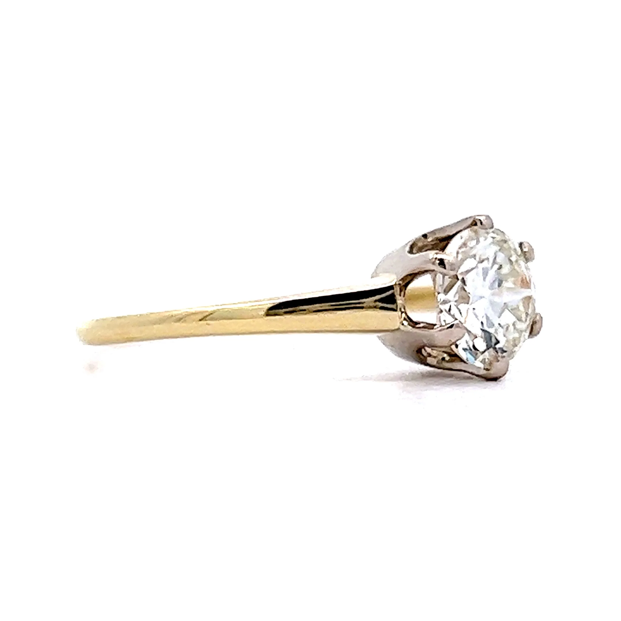 .94 Retro 1940s Diamond Engagement Ring in 14k Gold - Image 3