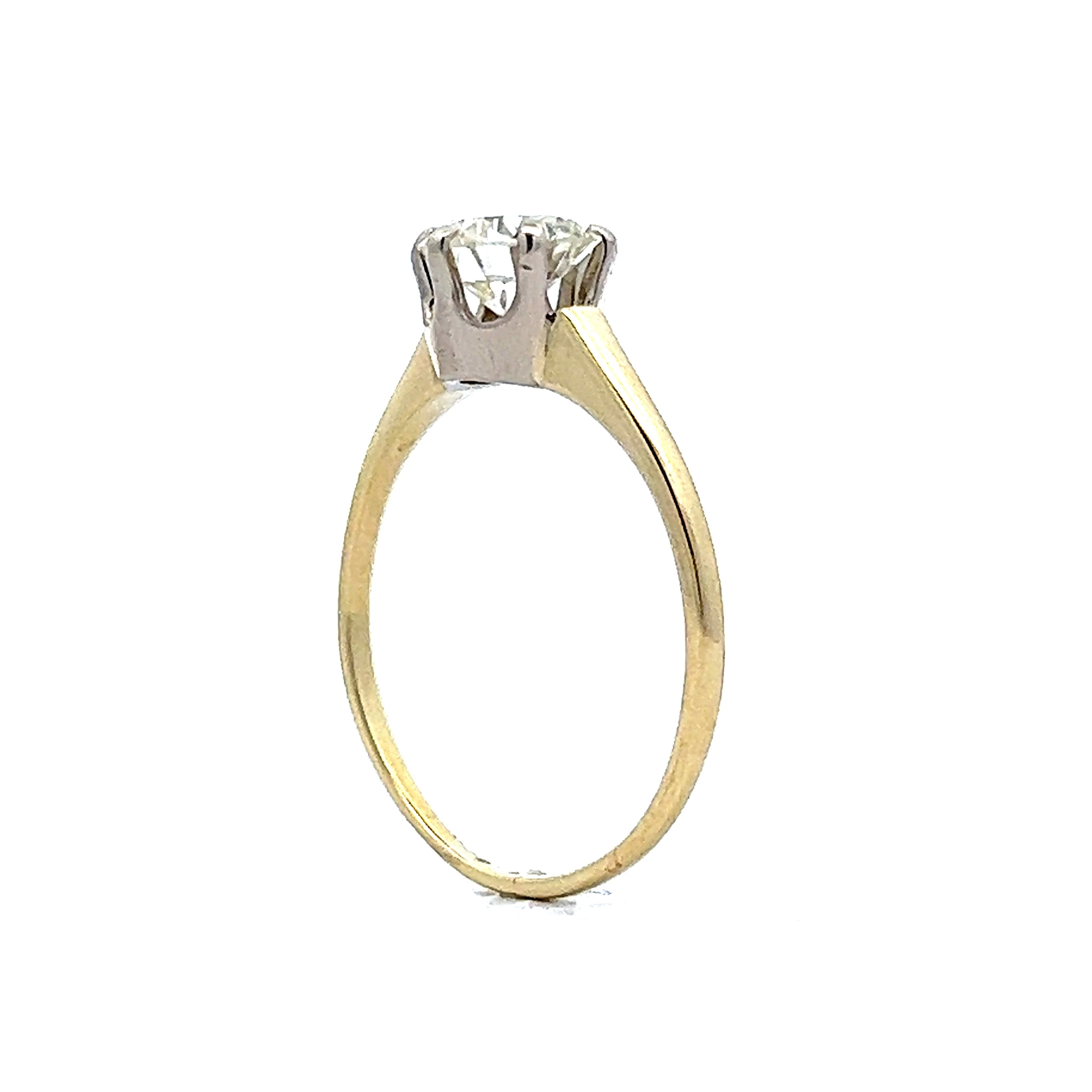 .94 Retro 1940s Diamond Engagement Ring in 14k Gold - Image 5