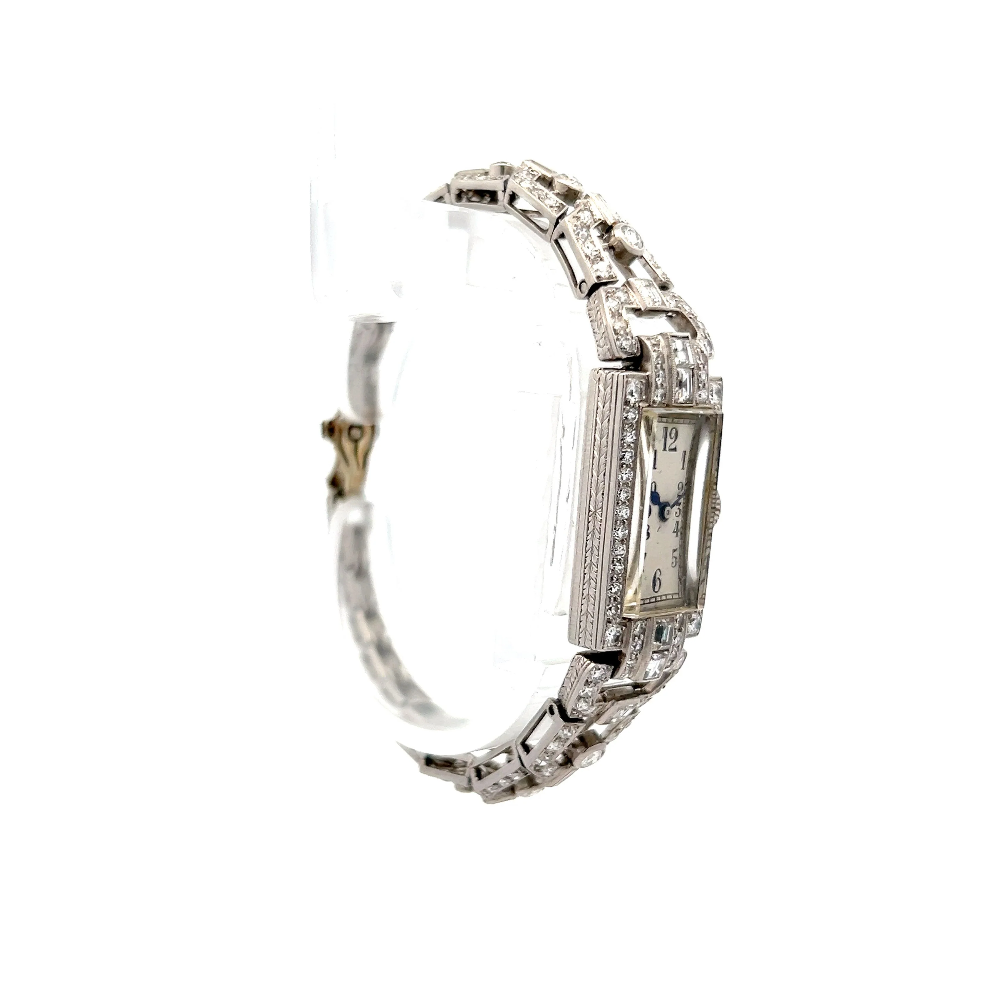 .95 Antique Art Deco Diamond Watch in in 14k White Gold - Image 3