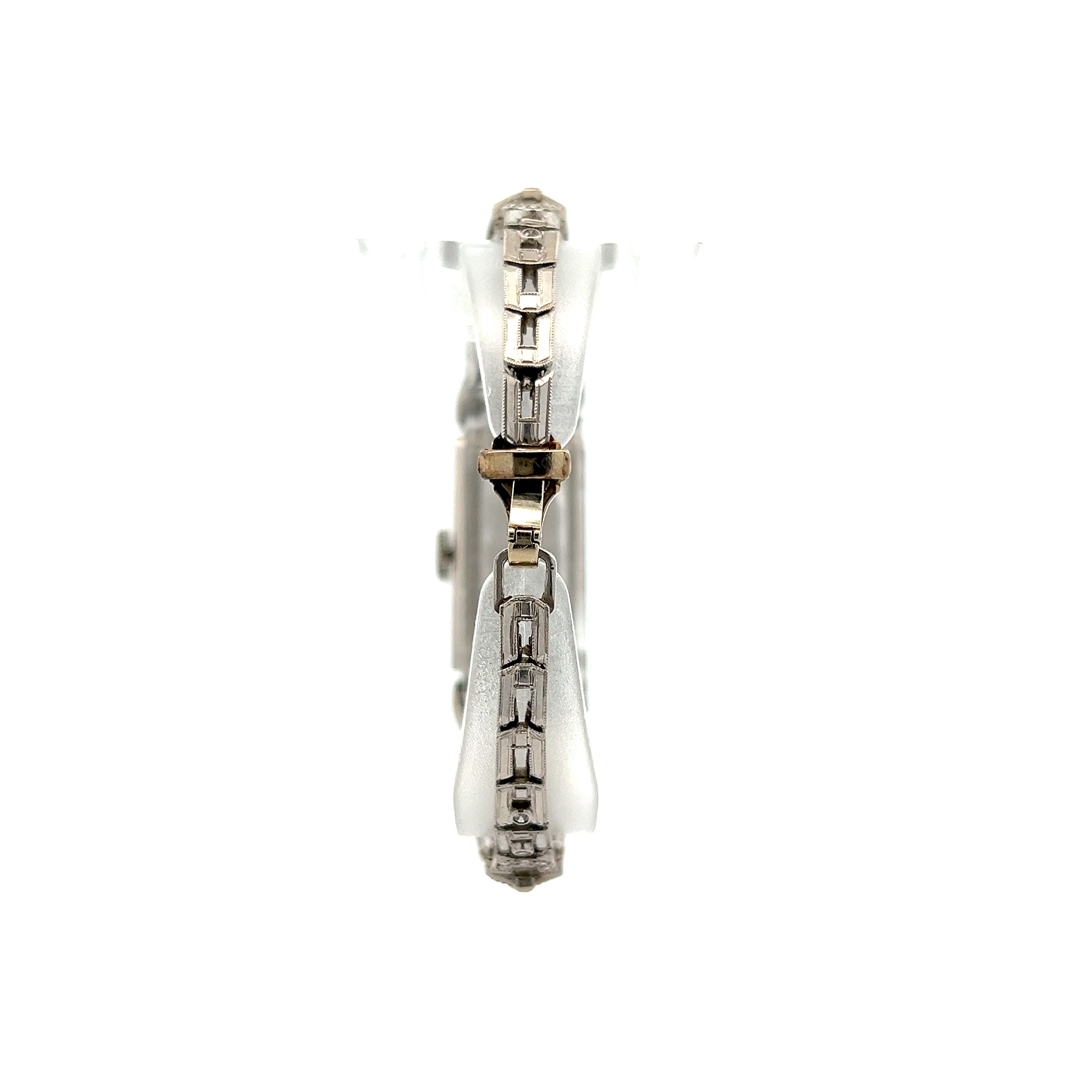.95 Antique Art Deco Diamond Watch in in 14k White Gold - Image 4
