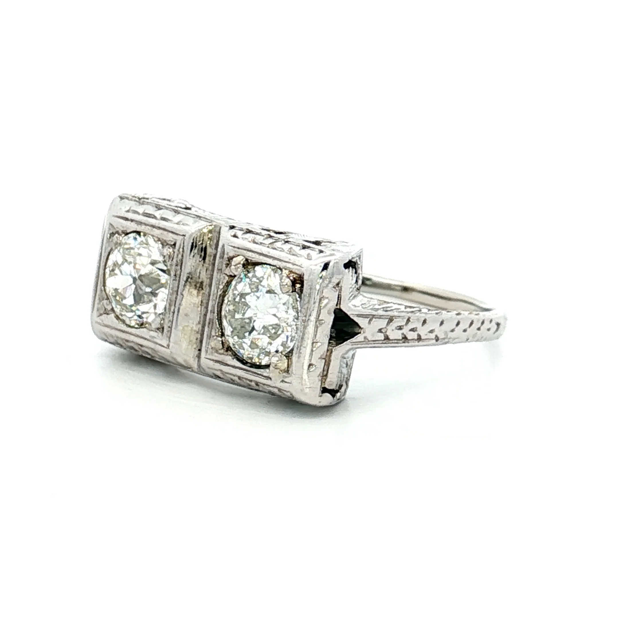 .95 Antique European Diamond Cocktail Ring 18k - Image 2