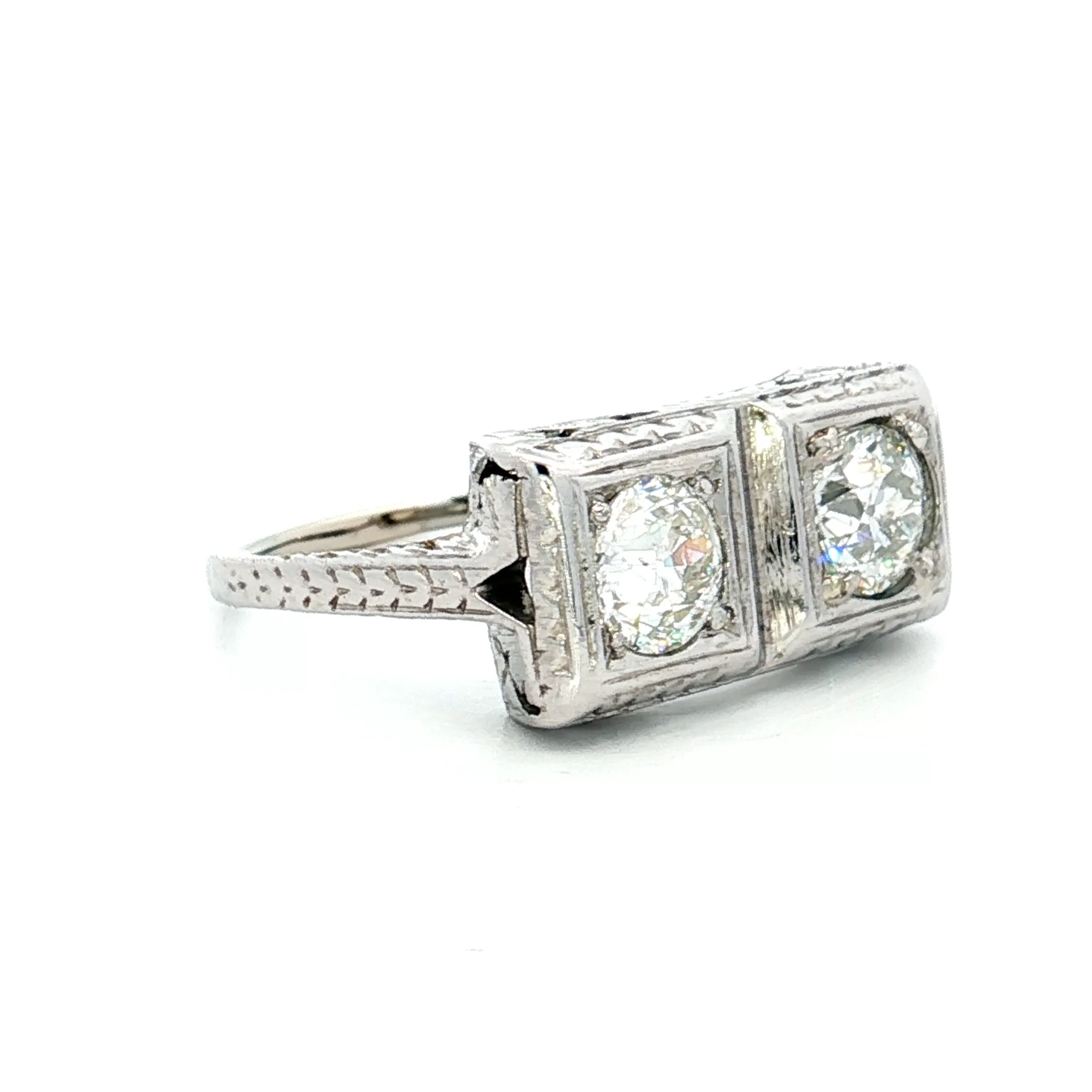 .95 Antique European Diamond Cocktail Ring 18k - Image 3