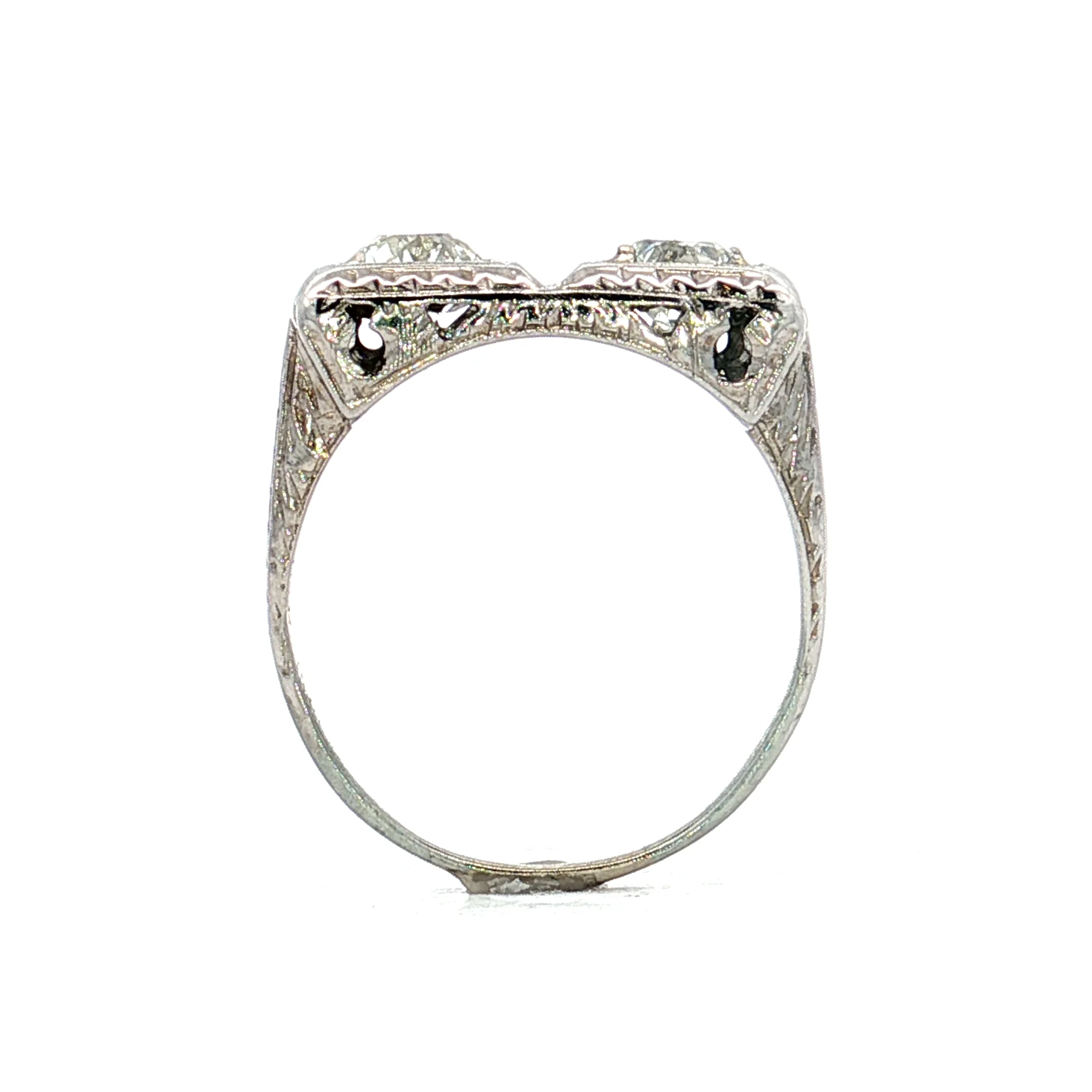 .95 Antique European Diamond Cocktail Ring 18k - Image 4