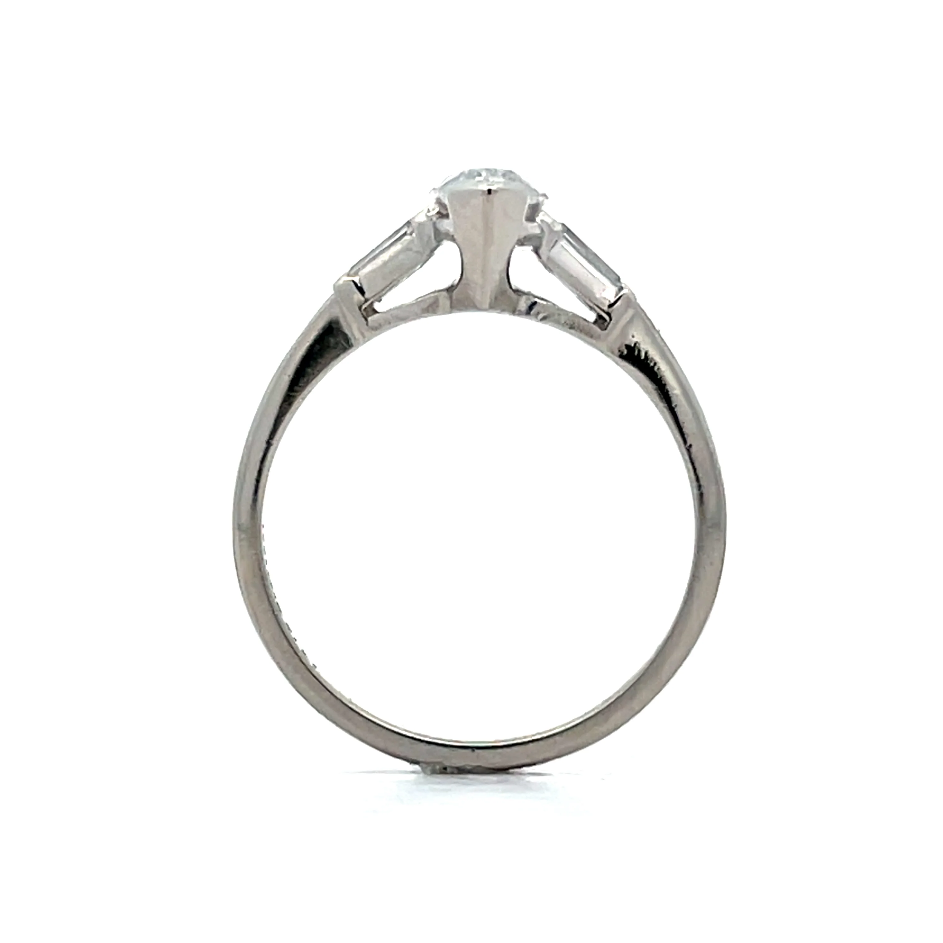 .95 Antique Marquise Diamond Engagement Ring in Platinum - Image 4