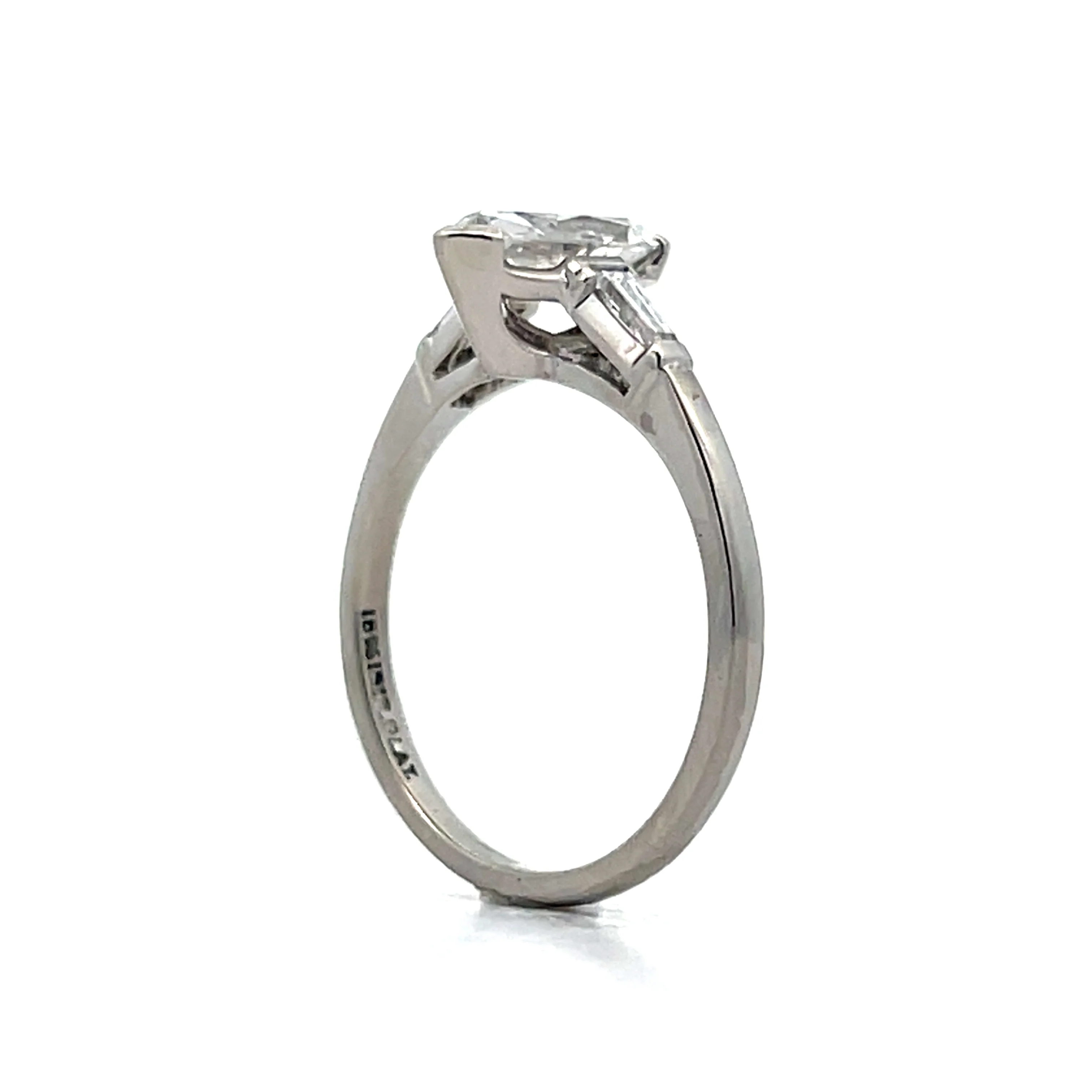 .95 Antique Marquise Diamond Engagement Ring in Platinum - Image 5