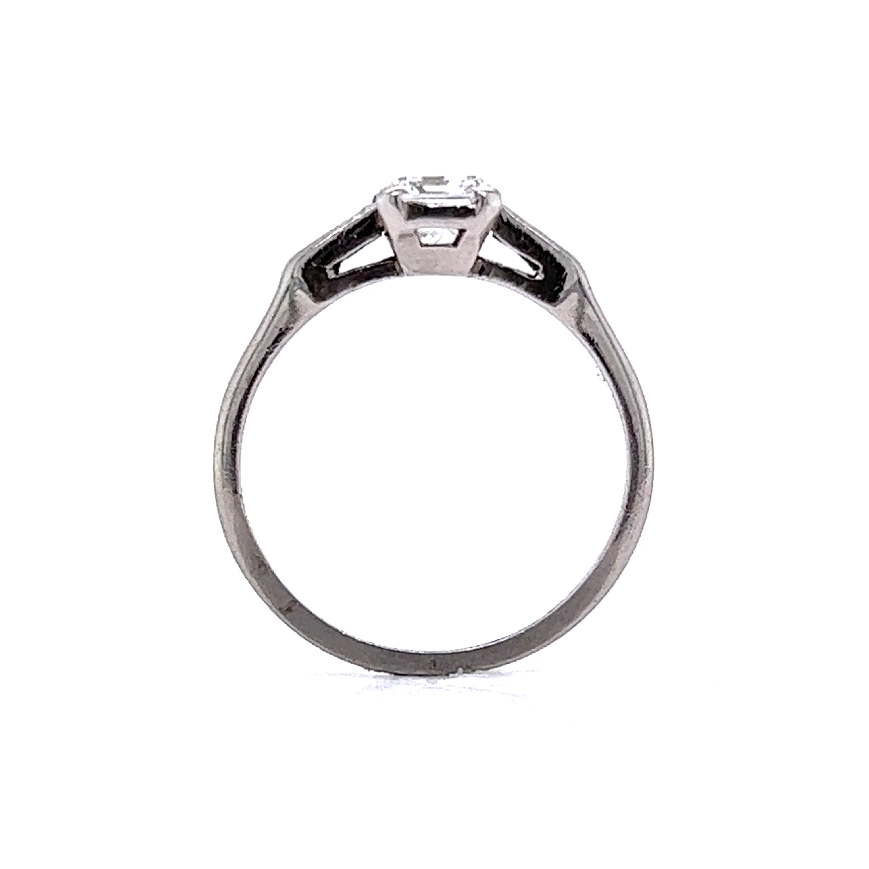 .95 Emerald Cut Diamond Engagement Ring in Platinum - Image 4