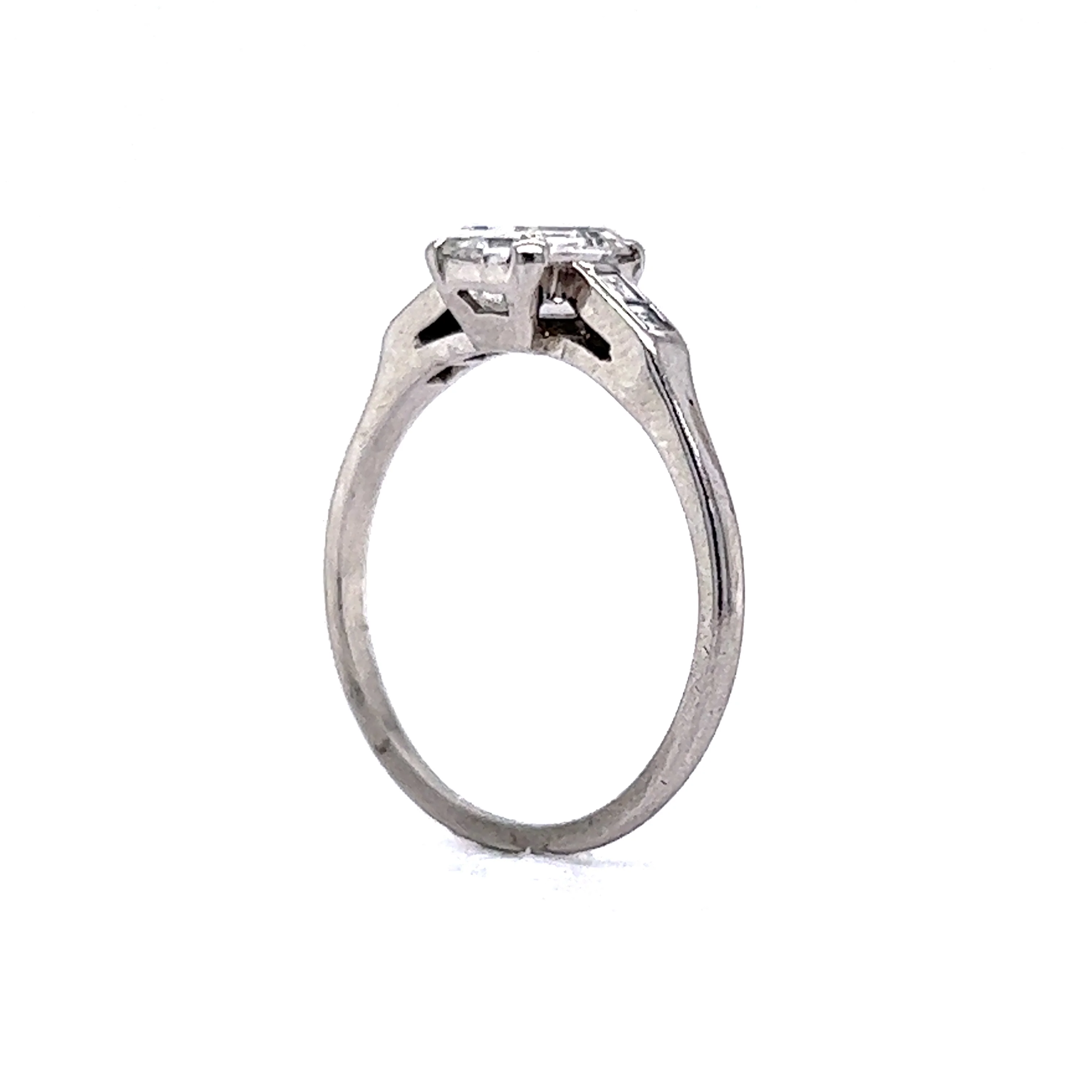 .95 Emerald Cut Diamond Engagement Ring in Platinum - Image 5