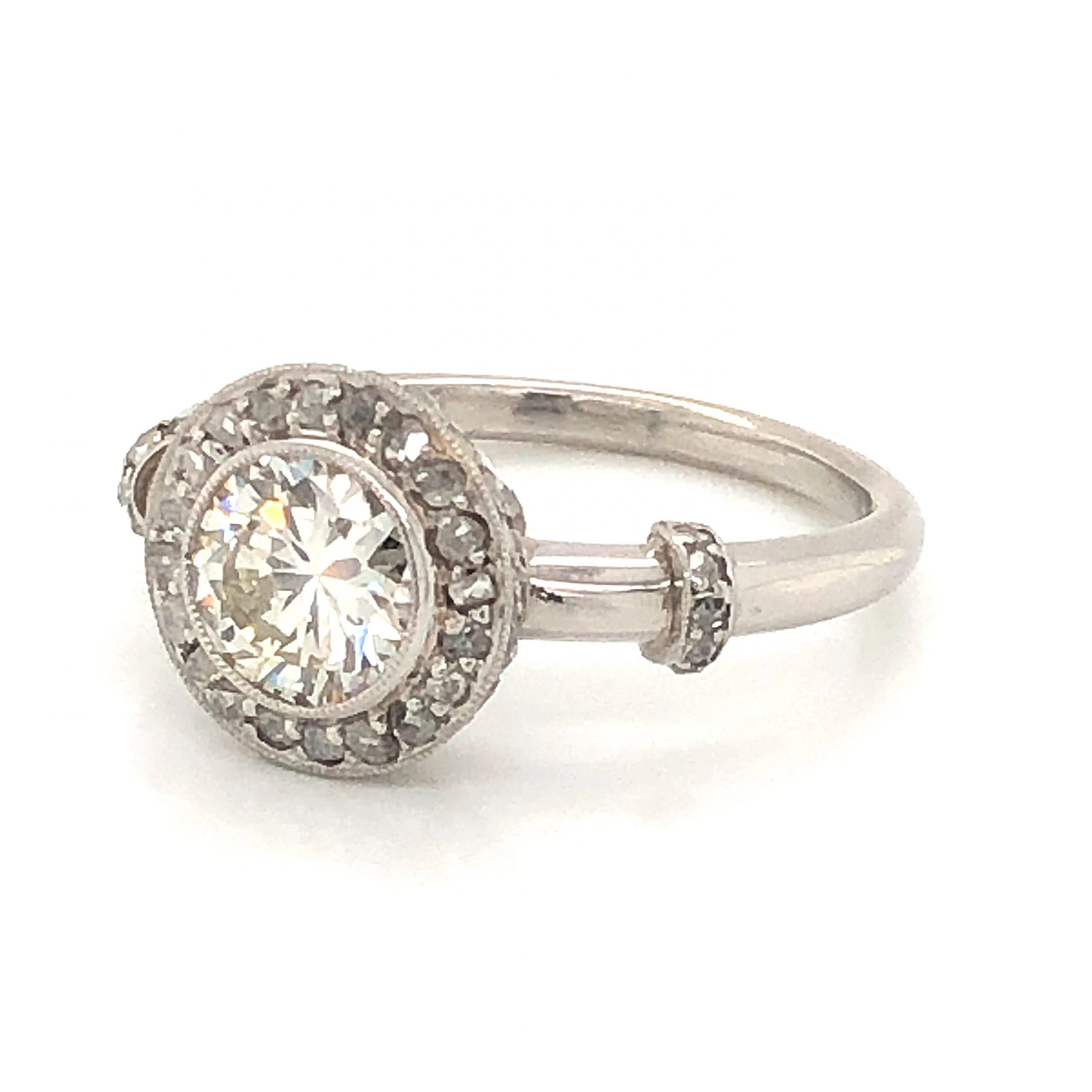 .95 Old European Cut Diamond Engagement Ring in Platinum - Image 2