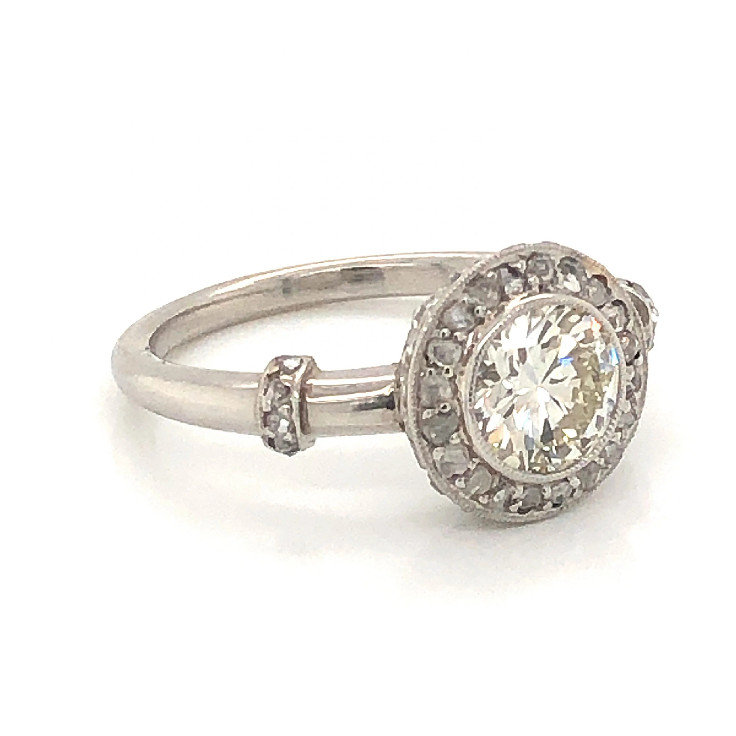 .95 Old European Cut Diamond Engagement Ring in Platinum - Image 3