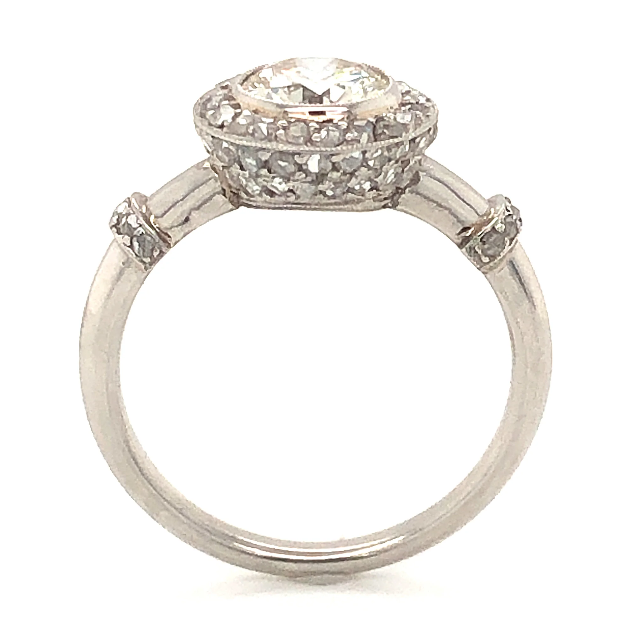 .95 Old European Cut Diamond Engagement Ring in Platinum - Image 4