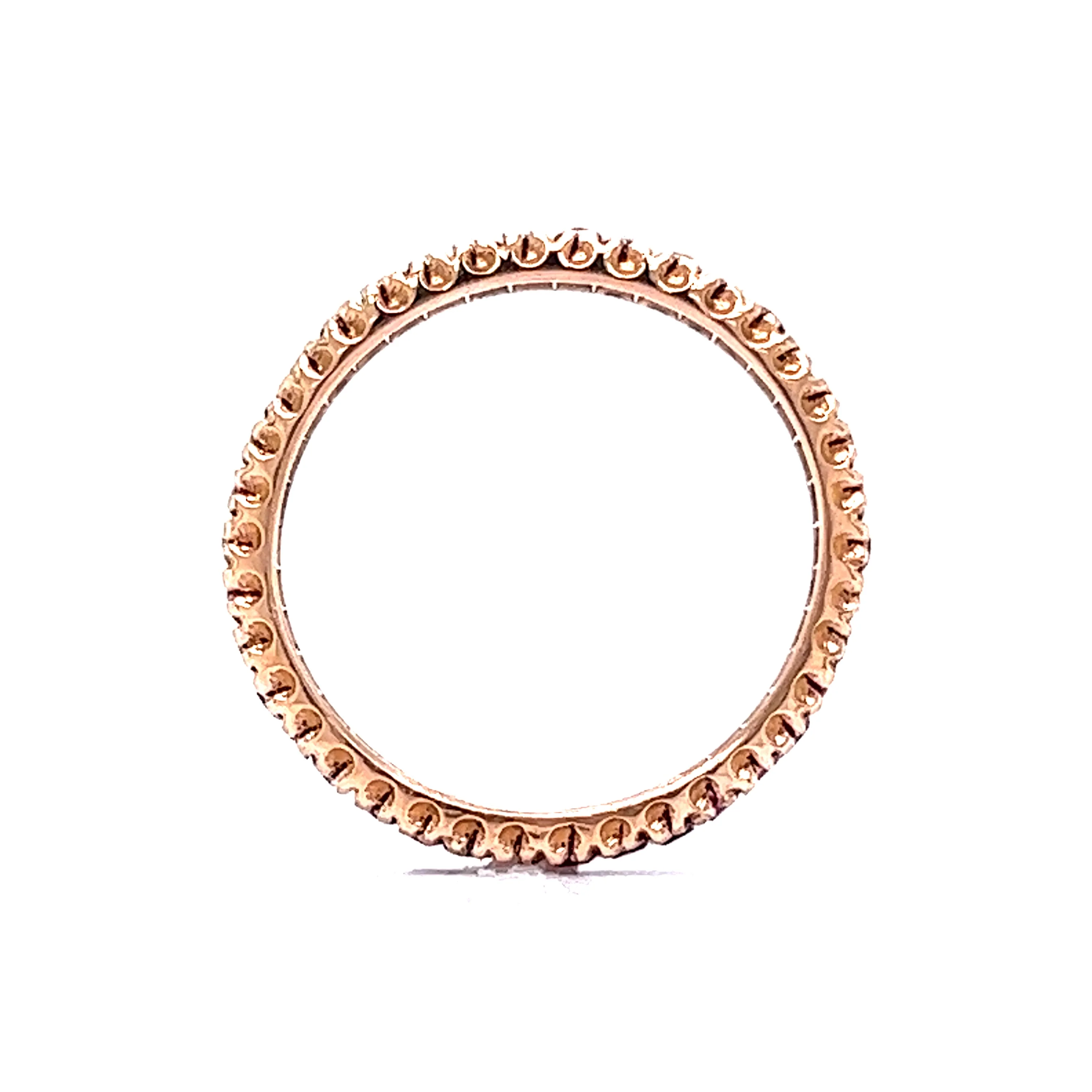 .95 Round Cut Ruby Eternity Wedding Band in 14k Rose Gold - Image 4