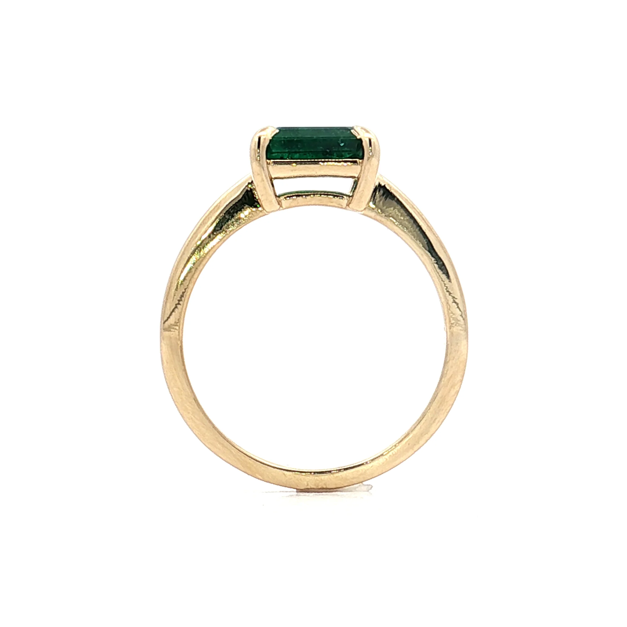 .96 East-West Emerald Engagement Ring in 14k - Image 4