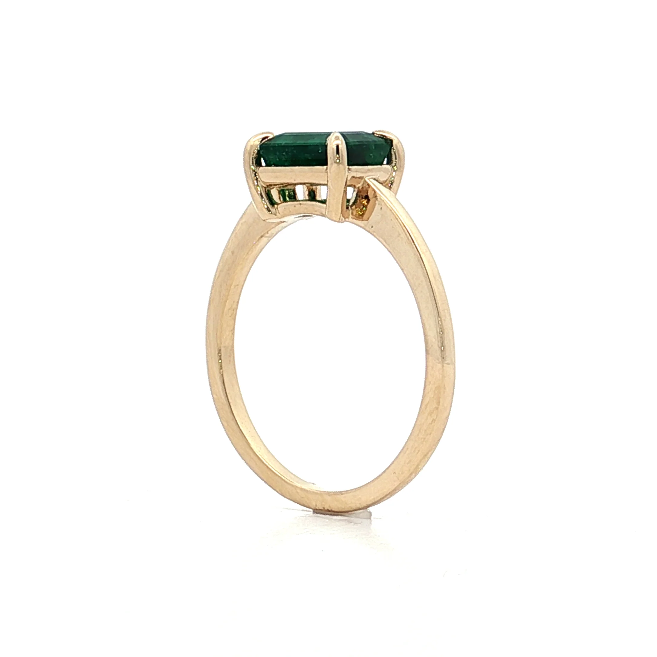 .96 East-West Emerald Engagement Ring in 14k - Image 5