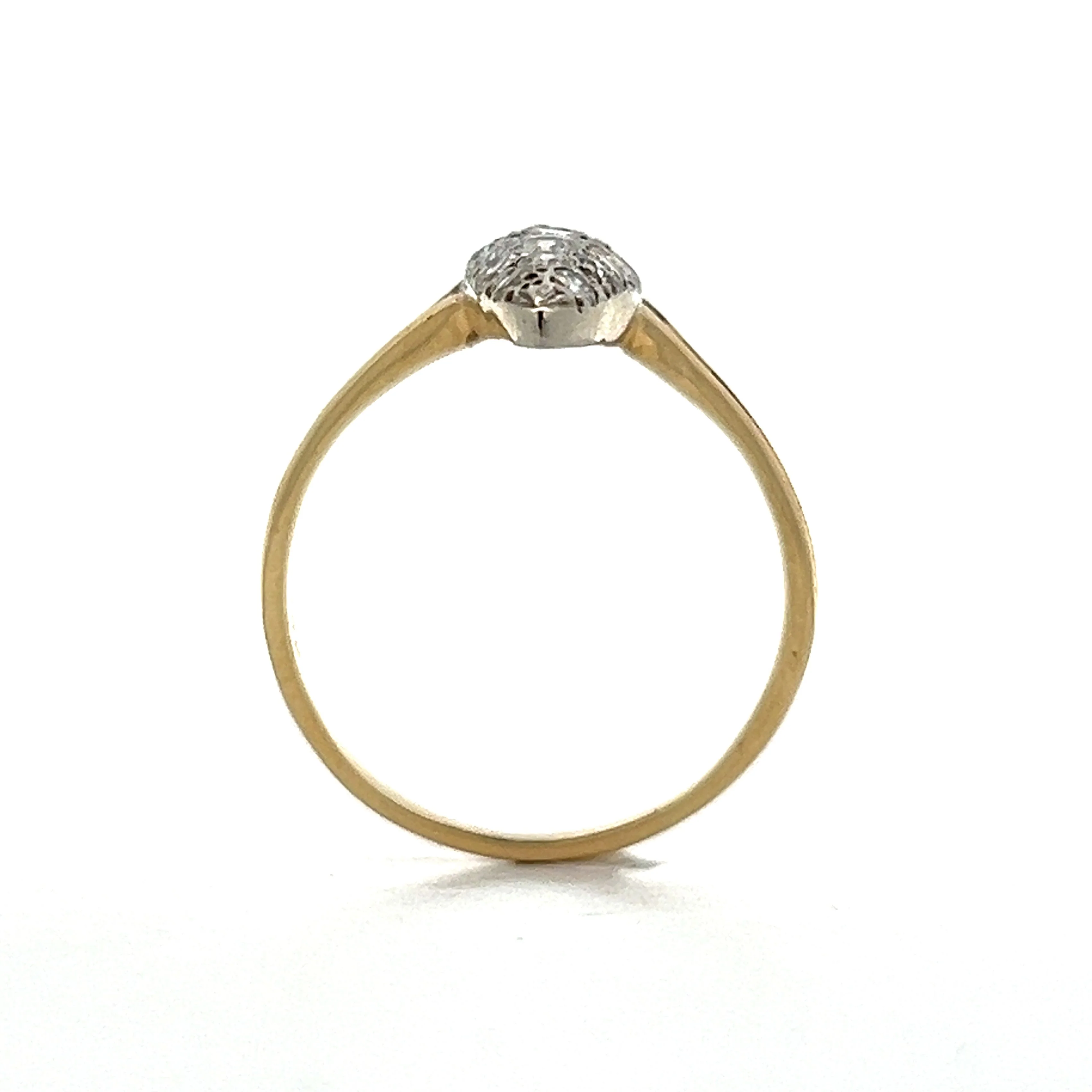 .96 Navette Style Pave Diamond Ring in 14k - Image 4