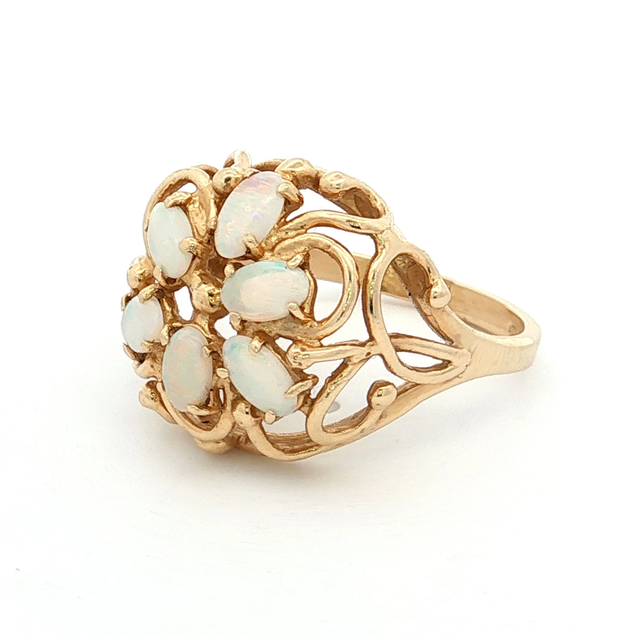 .96 Opal Cocktail Ring 14k Yellow Gold - Image 2