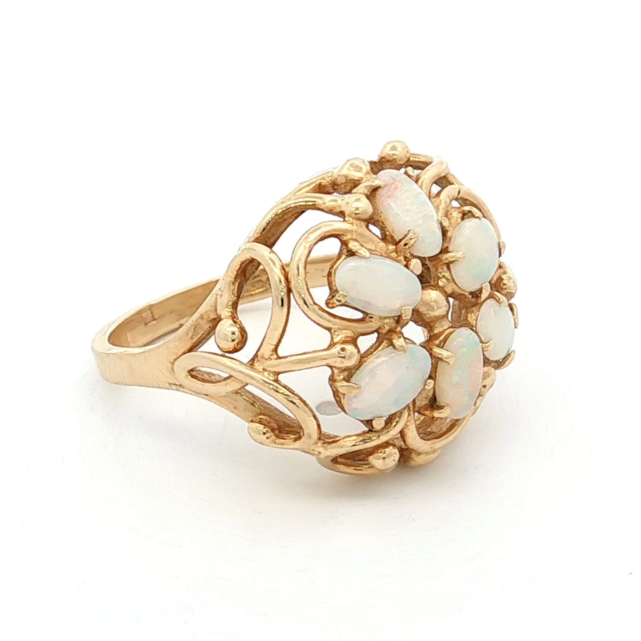 .96 Opal Cocktail Ring 14k Yellow Gold - Image 3