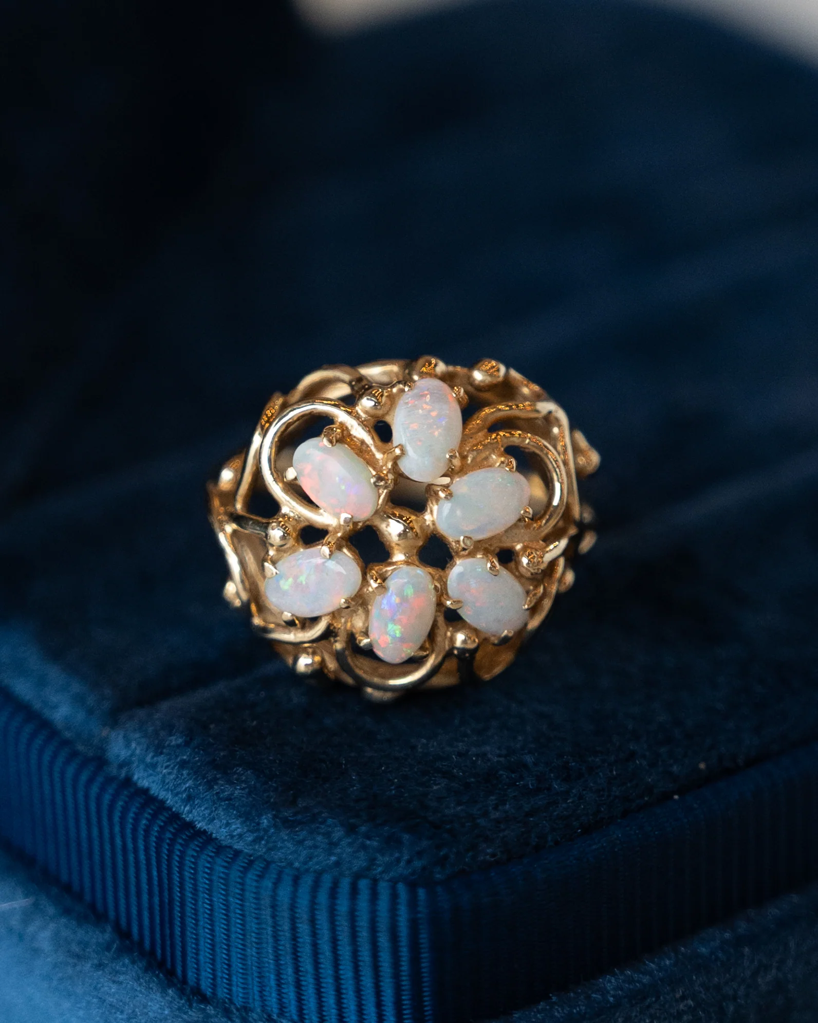 .96 Opal Cocktail Ring 14k Yellow Gold - Image 7