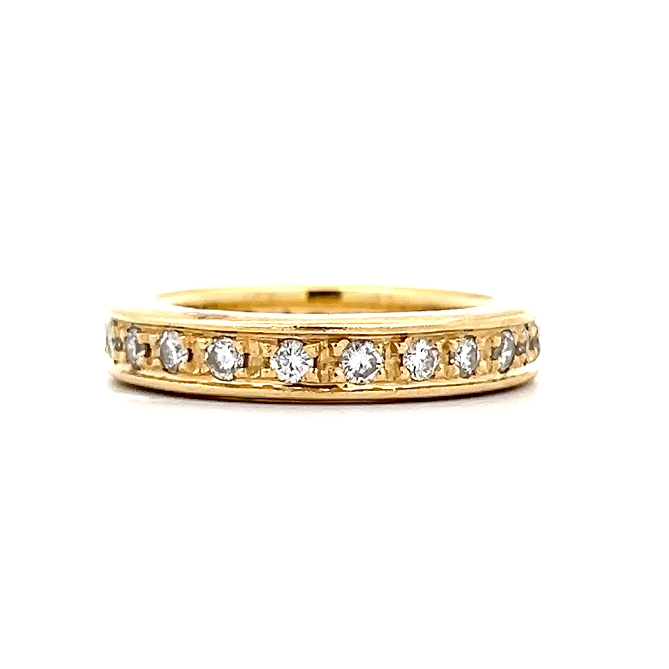 .96 Round Diamond Eternity Wedding Band in 18k - Image 2