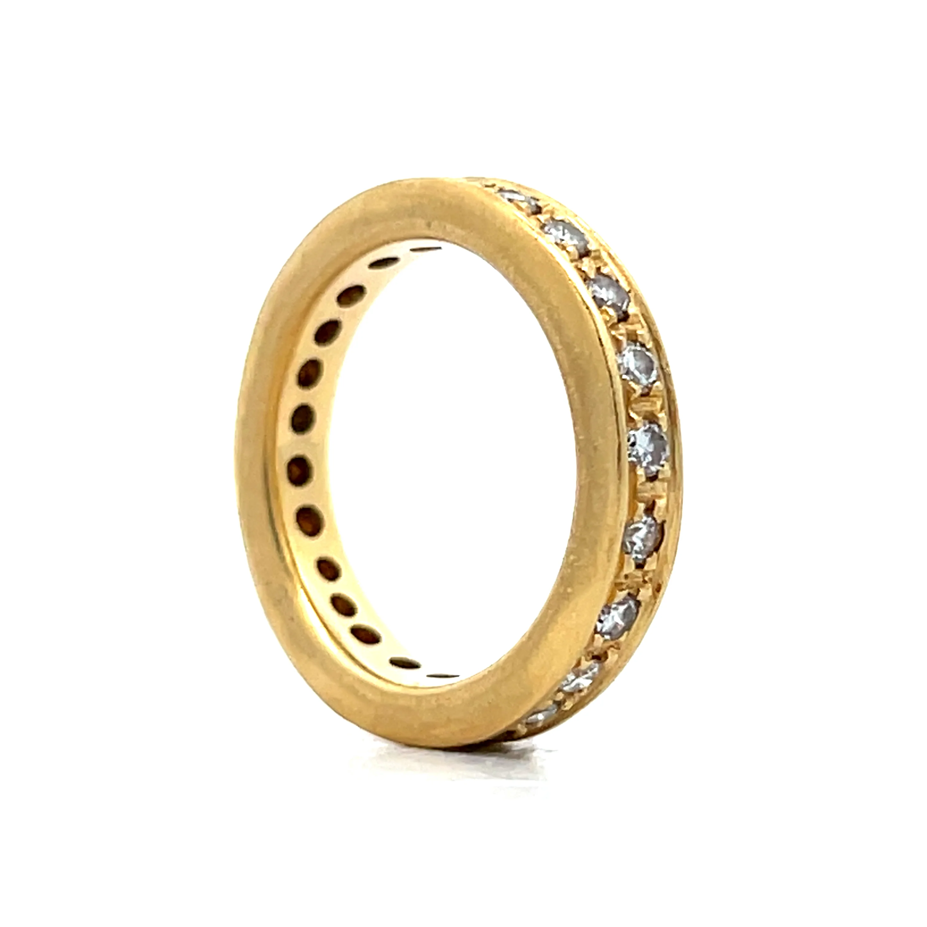 .96 Round Diamond Eternity Wedding Band in 18k - Image 6